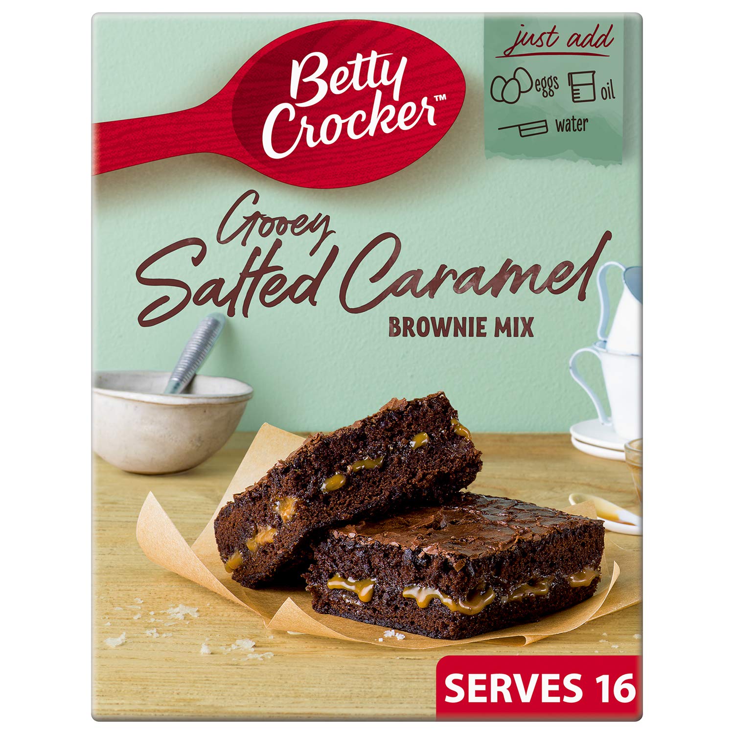 Betty Crocker - Delights Gooey Salted Caramel Brownie Cake Mix 430g