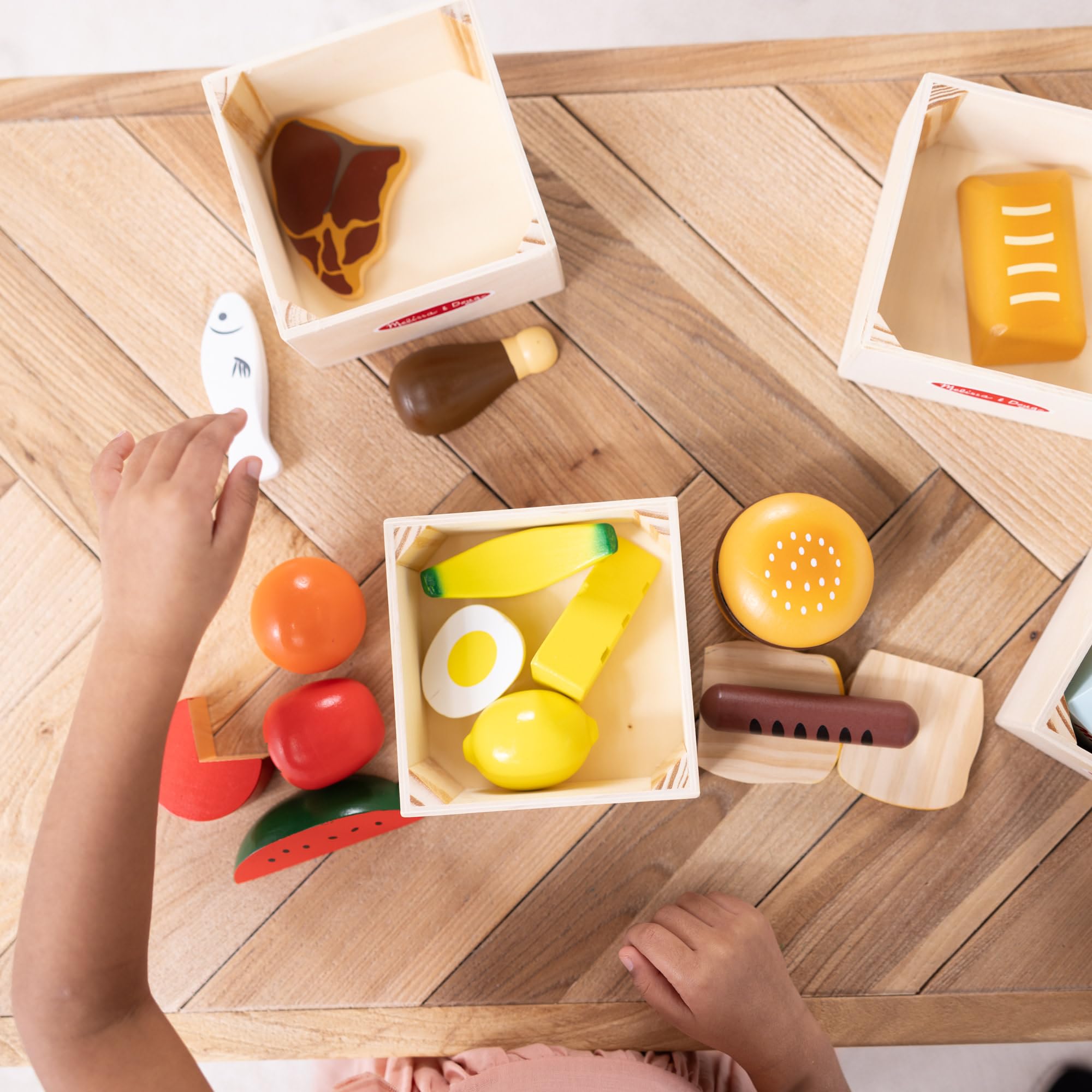 Melissa & Doug Food Groups Wooden Play Food Set - Pretend Play & Educational Toy for Ages 3+ 15
