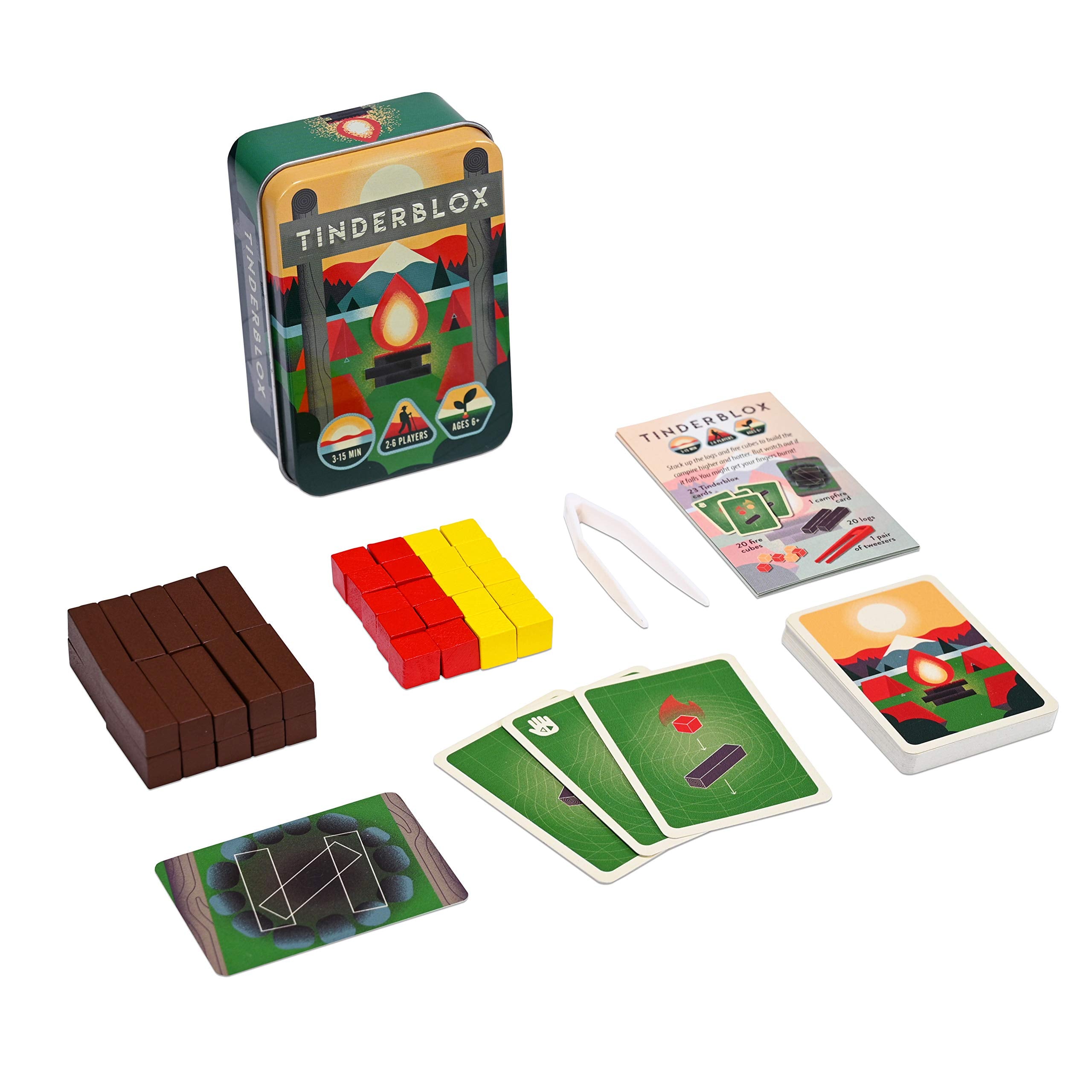 Alley Cat Games Tinderblox (Day) Dexterity Stacking Game | 2-6 Players | Ages 6+ | 3-15 Min Playtime 2