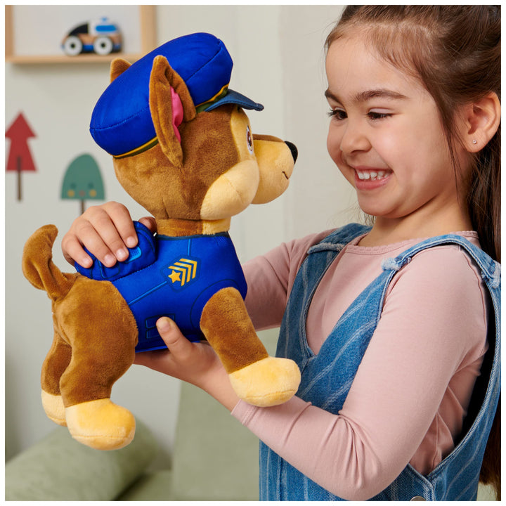 PAW Patrol, Talking Chase, 30,5 cm großes, interaktives Plüschtier mit Geräuschen und Phrasen