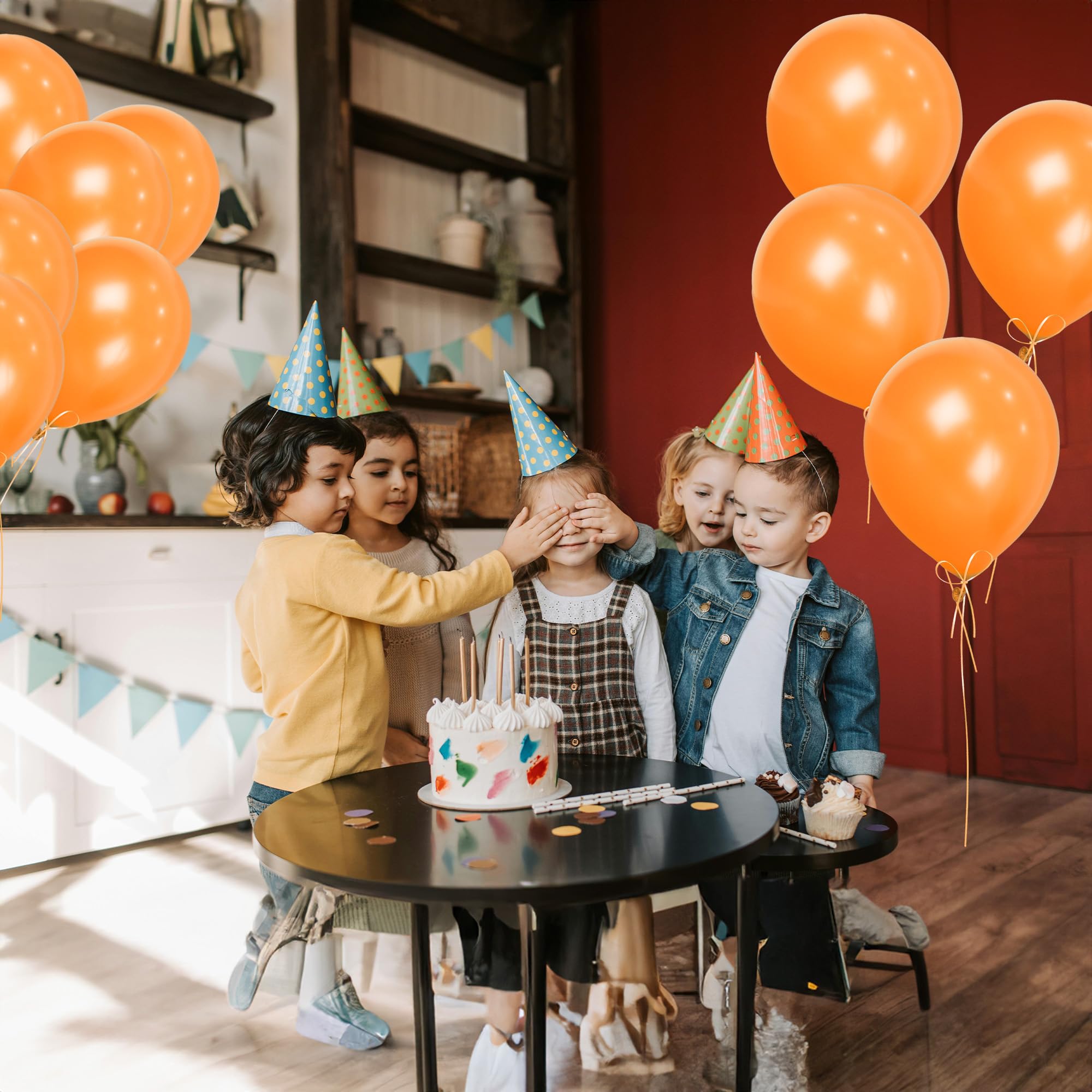 SHATCHI Orange Balloons - 50 Pack Large 12 Inch Thick Latex | Biodegradable for Party Decoration 7