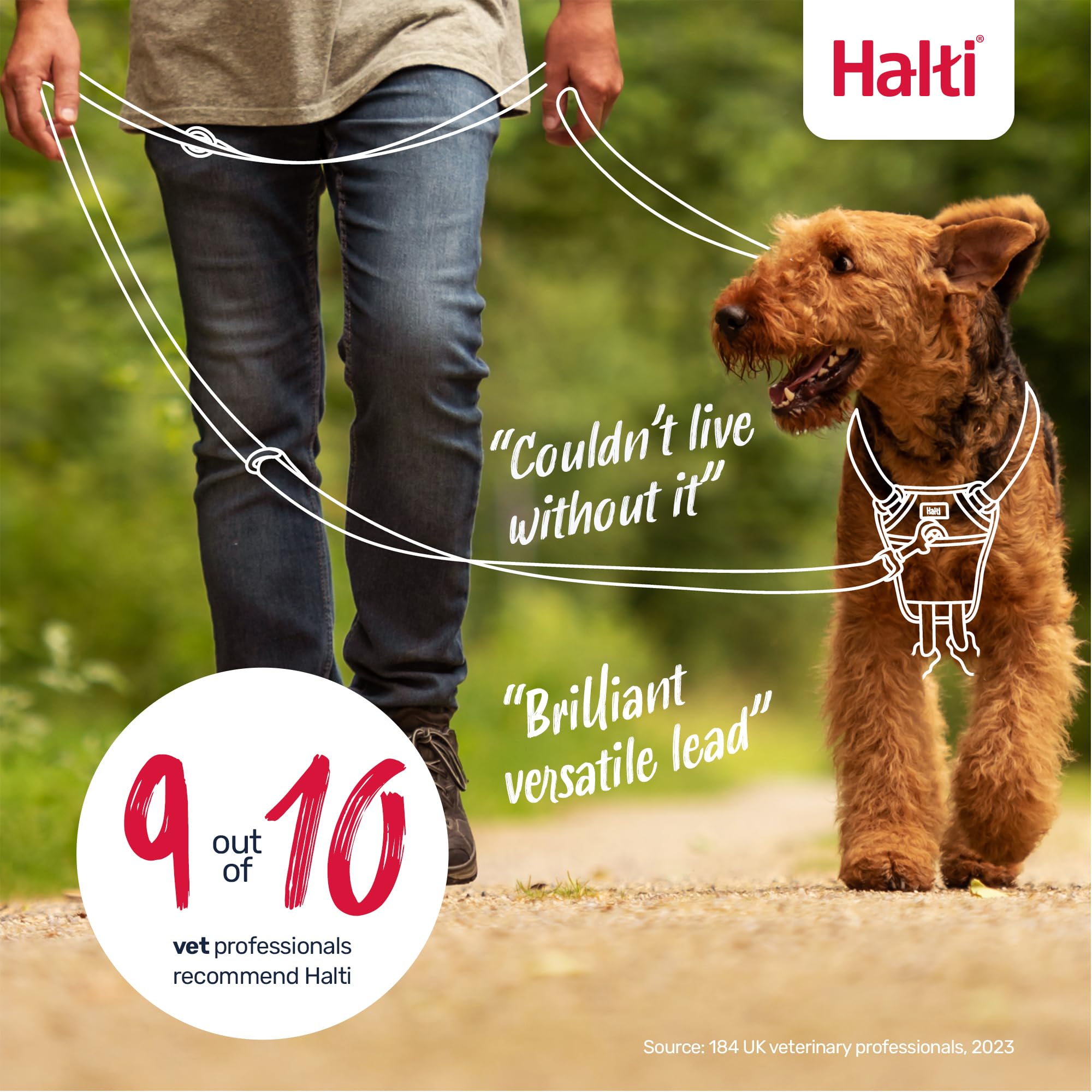 Halti Training Lead - Multi-functional Double Ended Lead | Pink, Small, 2m 6