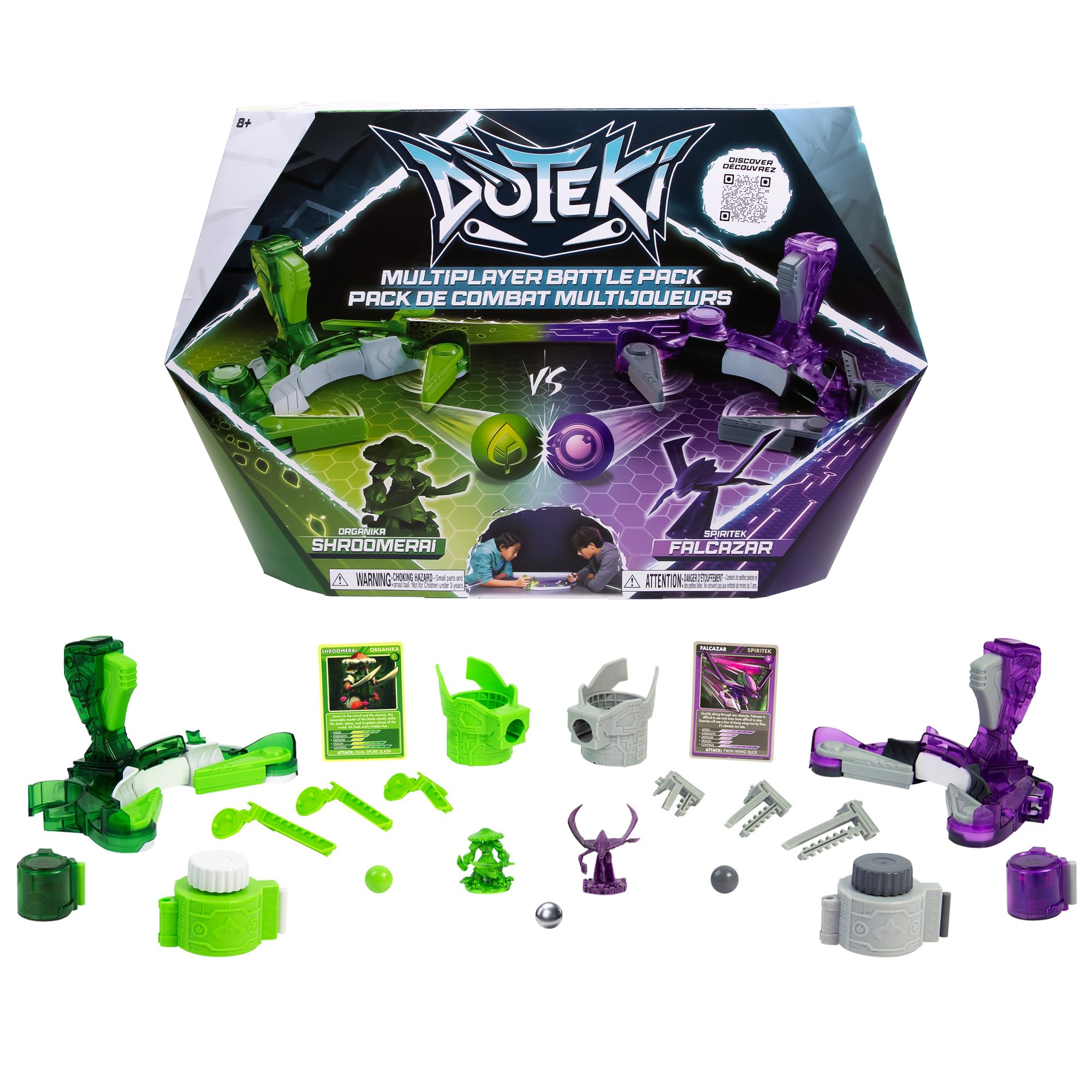 Doteki TOMY Multiplayer Battle Pack - Organika & Spiritek Champion Set | Ages 8+ | 2+ Players