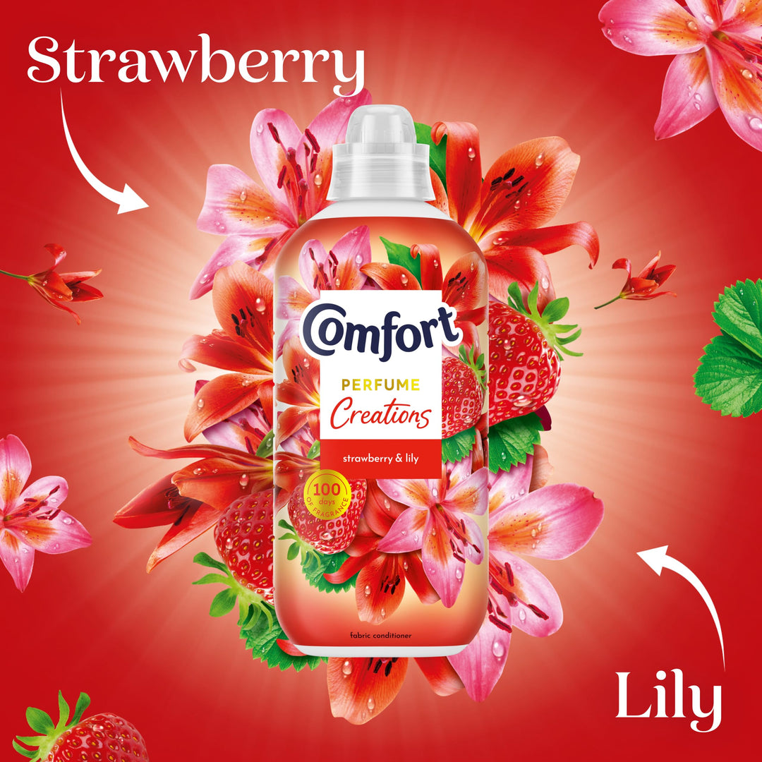 Comfort - Perfume Creations Strawberry & Lily Fabric Conditioner (900 ml)