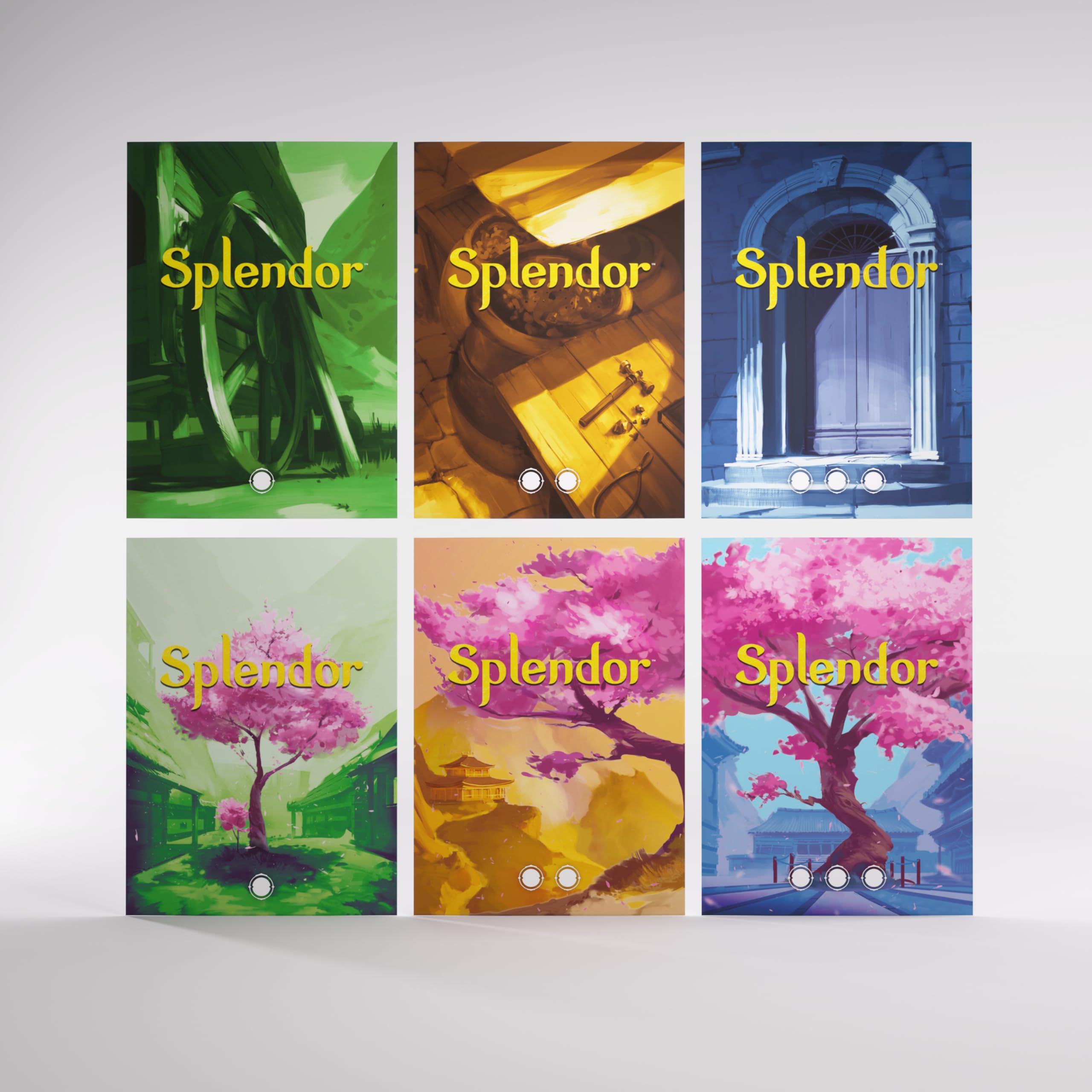 Gamegenic Splendor Premium Art Sleeves – 120 Matte Sleeves for Splendor Base Game & Expansion 3
