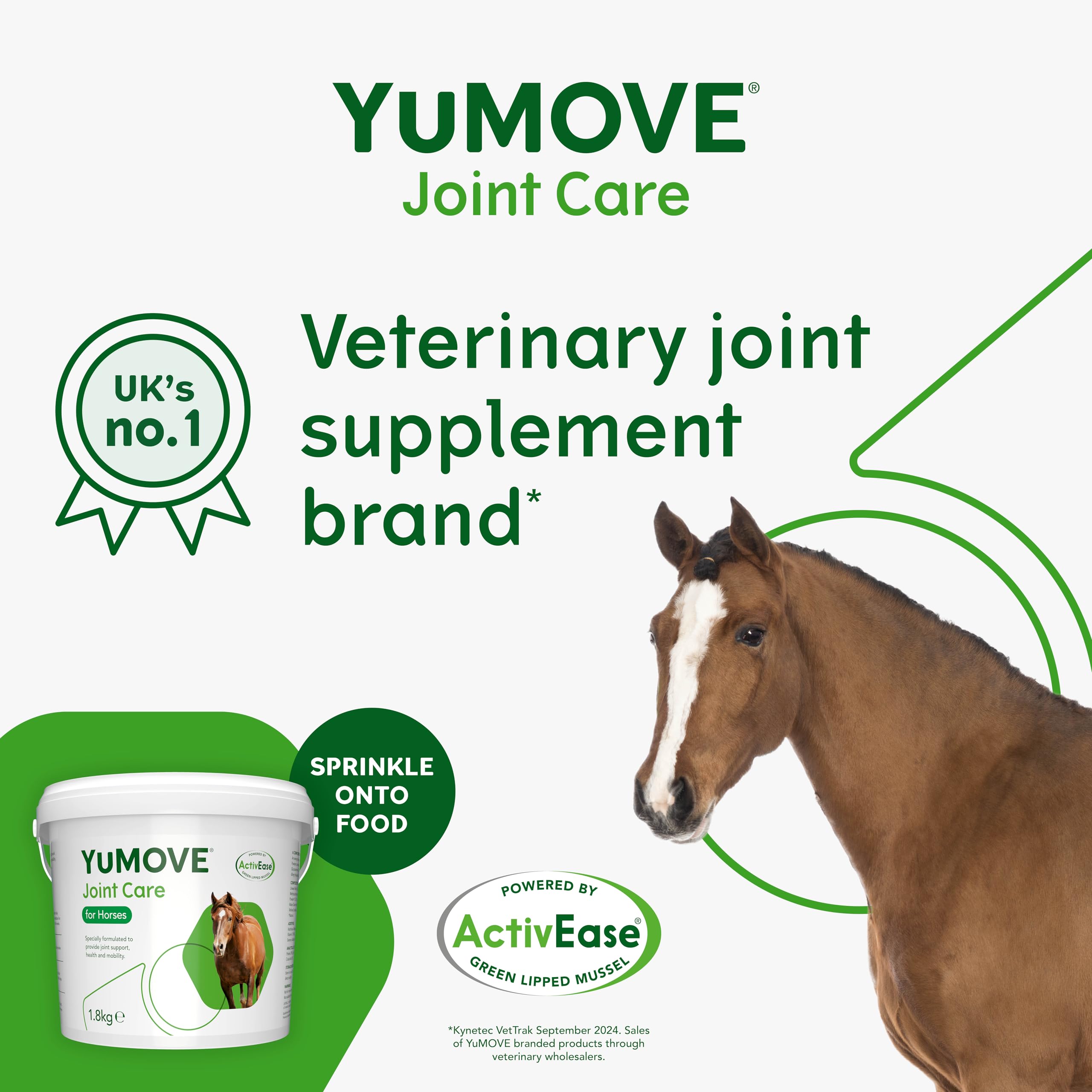 YuMOVE Horse Joint Aid Supplement with Glucosamine, Chondroitin & Green Lipped Mussel | 1.8kg 2