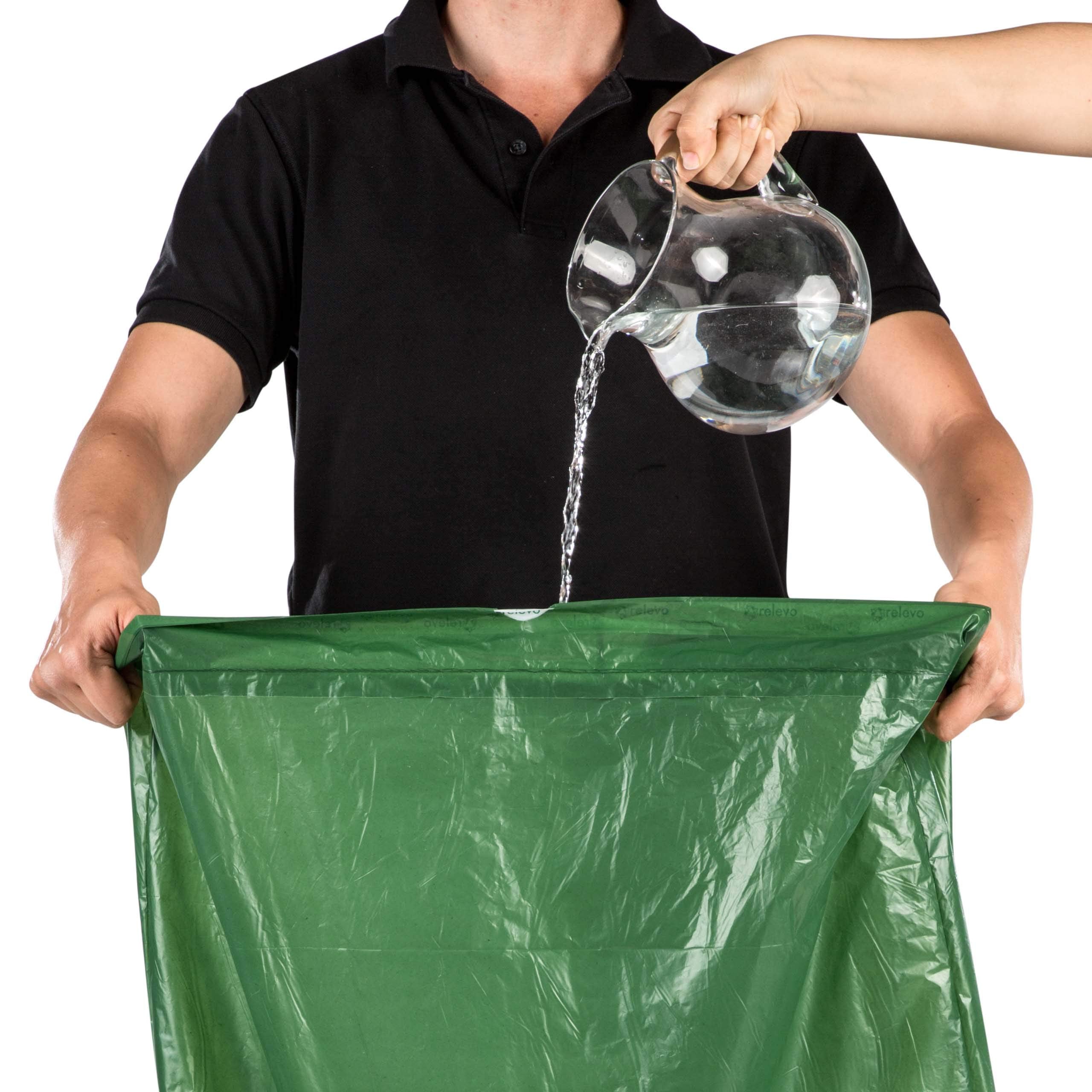 Relevo 100% Recycled Bin Liners, Heavy Duty 30L, 45 Bin Bags with Drawstring 5