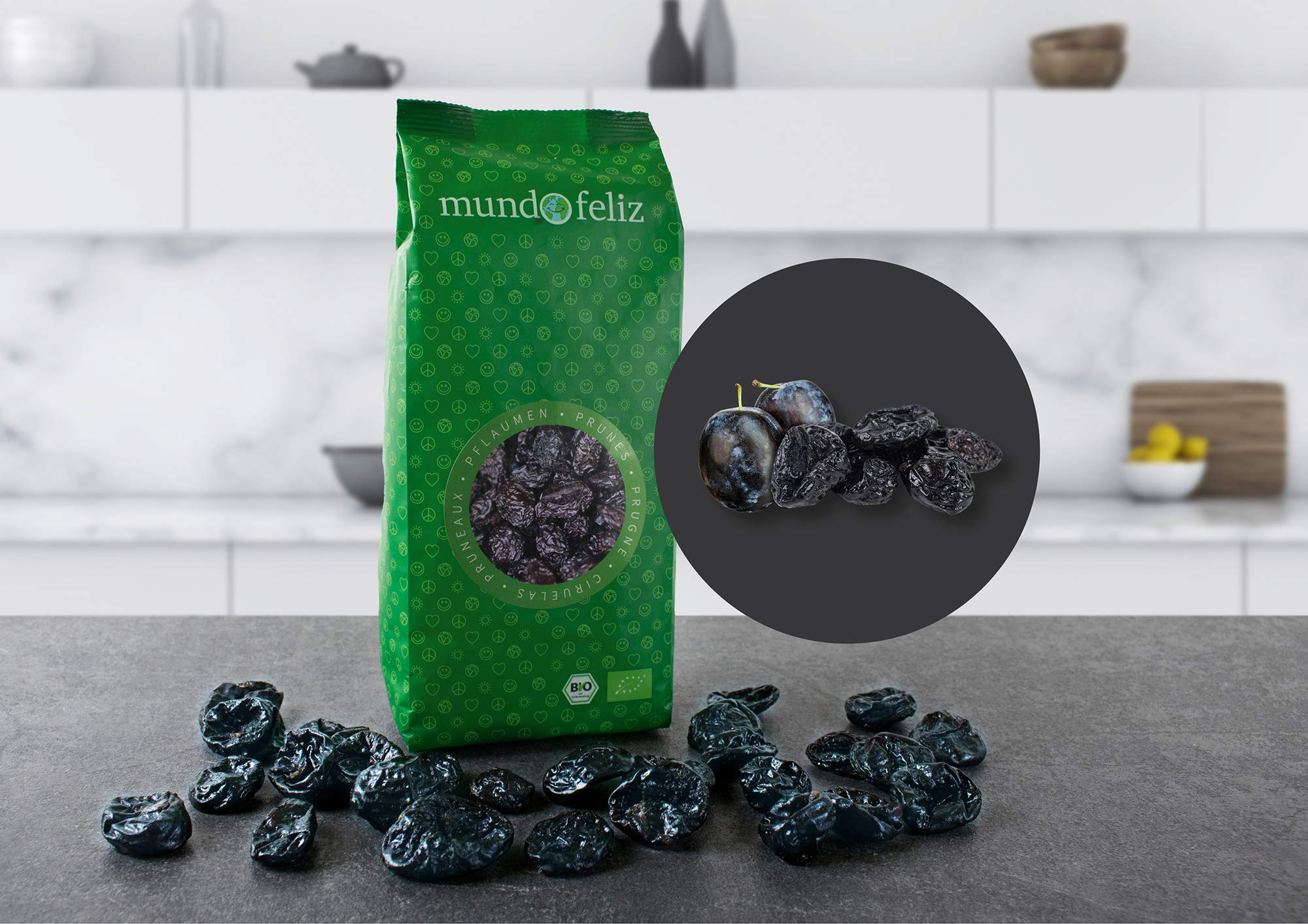Mundo Feliz - Organic Dried Pitted Prunes 2 x 500 g 4