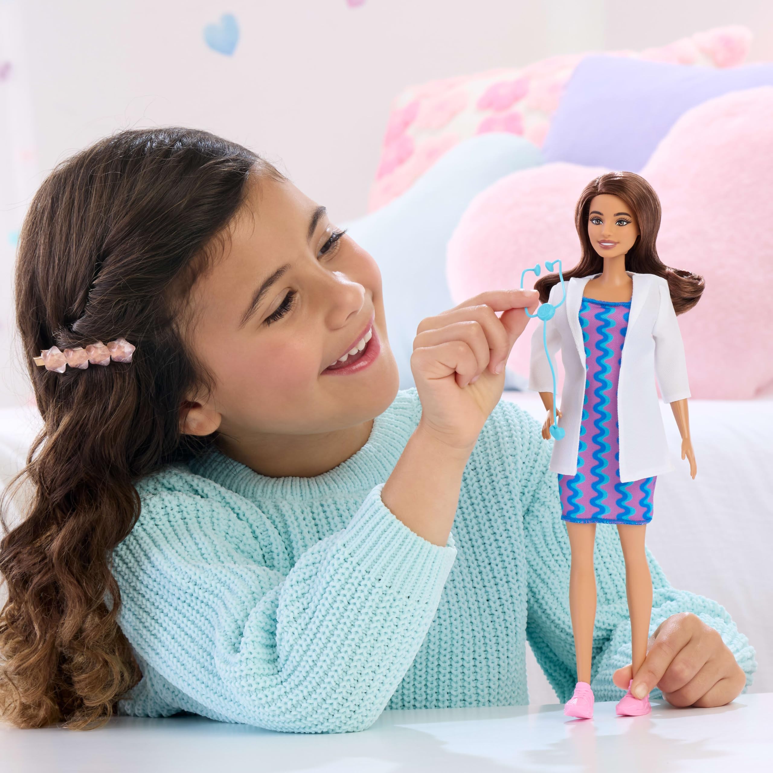 Barbie Careers Doctor Fashion Doll - Removable White Coat & Stethoscope | Ages 3+