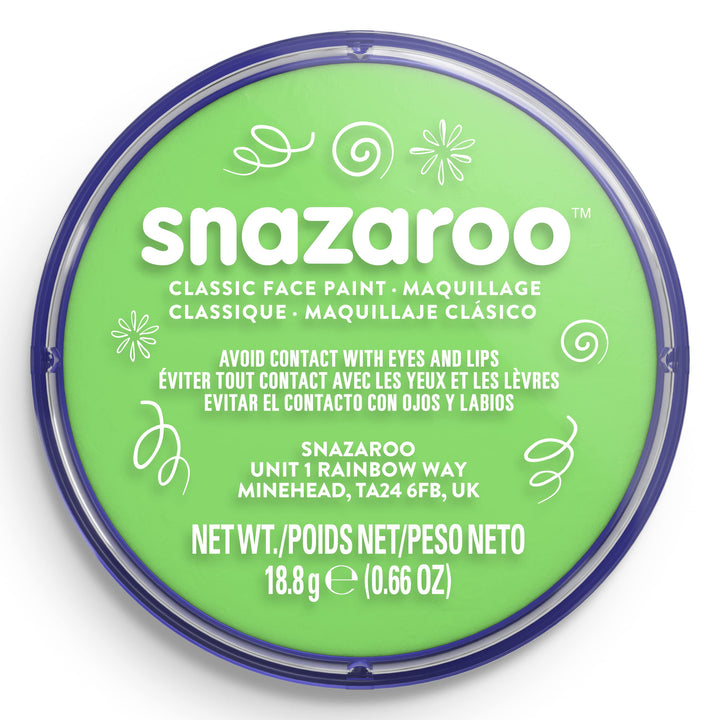 Snazaroo - Classic Face and Body Paint (18.8g, Lime Green)