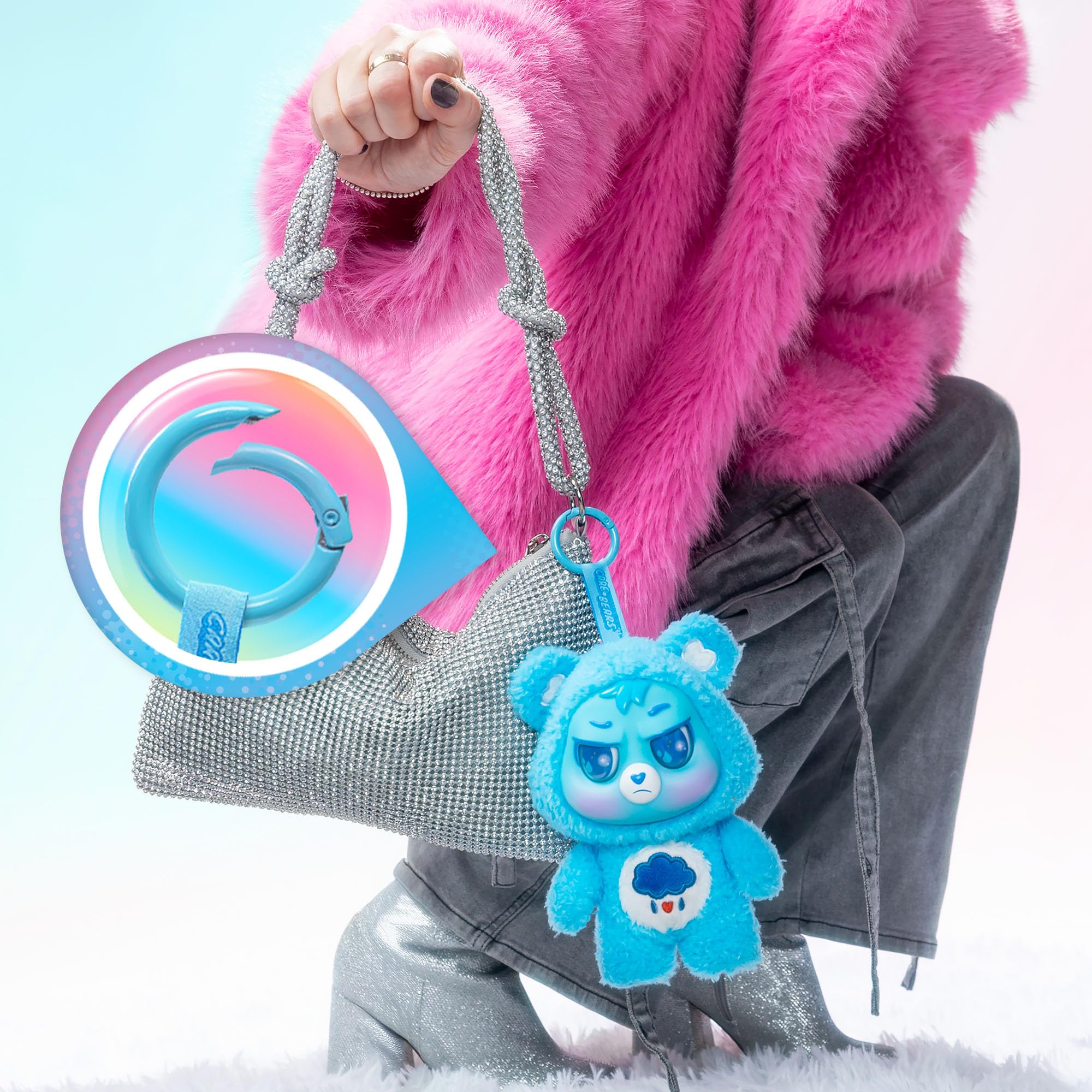 Basic Fun Care Bears Caring Cuties 15cm Plush Clip-On Soft Toy Surprise Collectible 6
