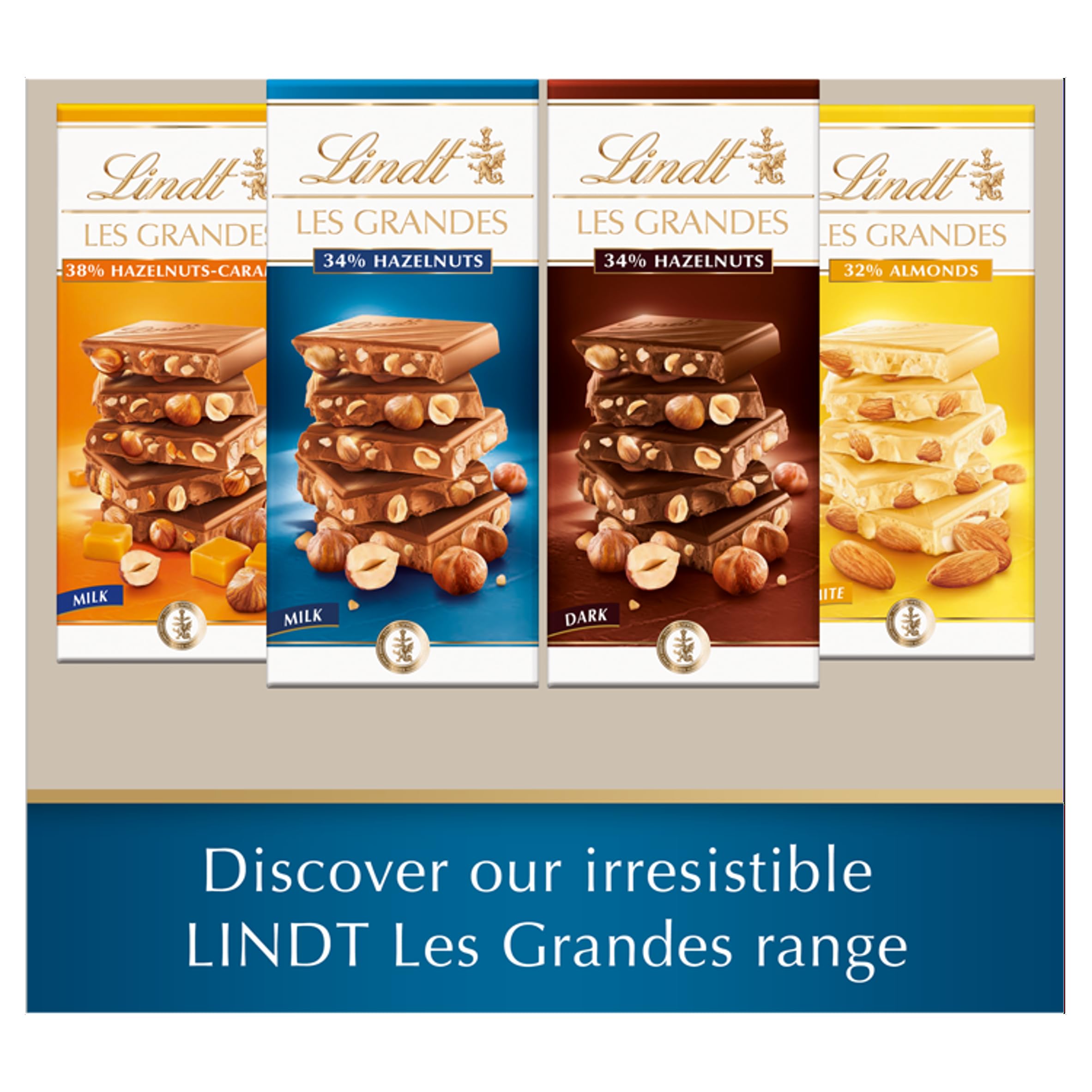 Lindt Les Grandes Milk Chocolate Hazelnut Bar 150g 11