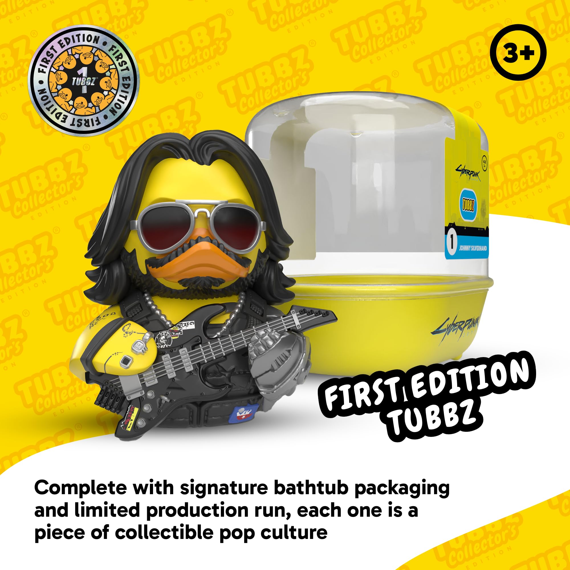 TUBBZ Cyberpunk 2077 Jackie Welles First Edition Cosplaying Rubber Duck Collectible | 9cm Tall 3