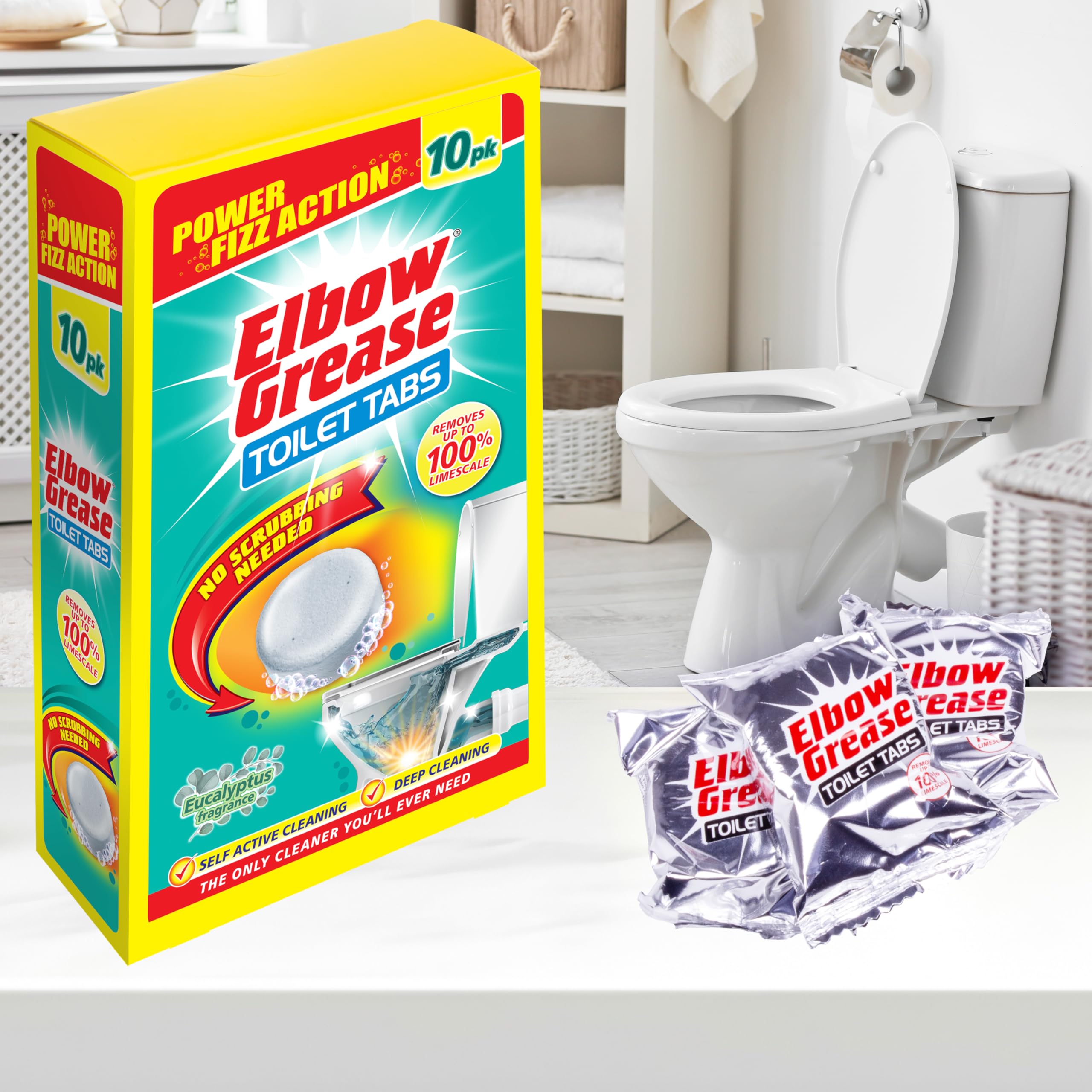 Elbow Grease Toilet Cleaner Tabs - Eucalyptus Scent | 10 Count 6