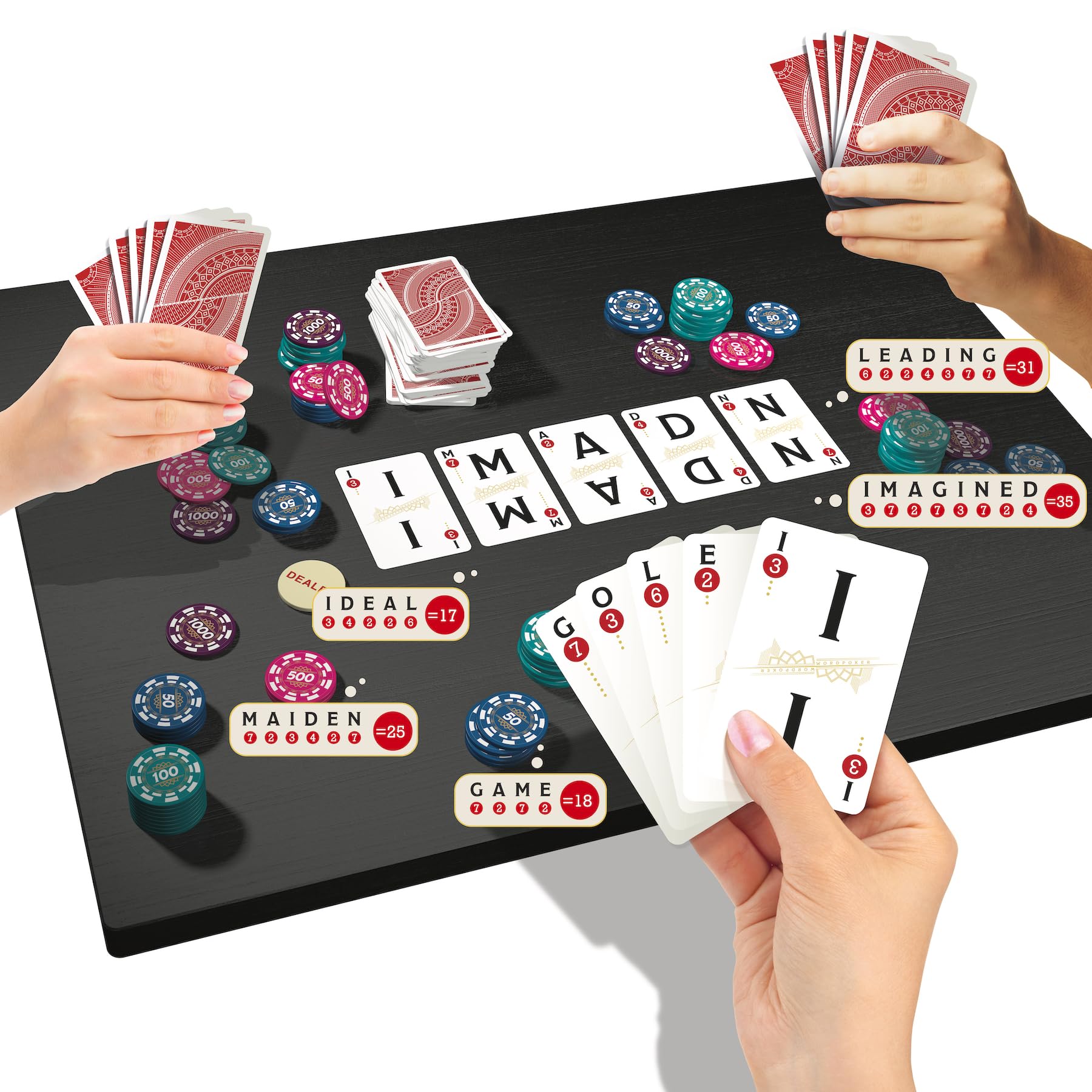 Rascals Word Poker - Ultimate Word-Making Party Game | Unisex Adult | Multicoloured 2