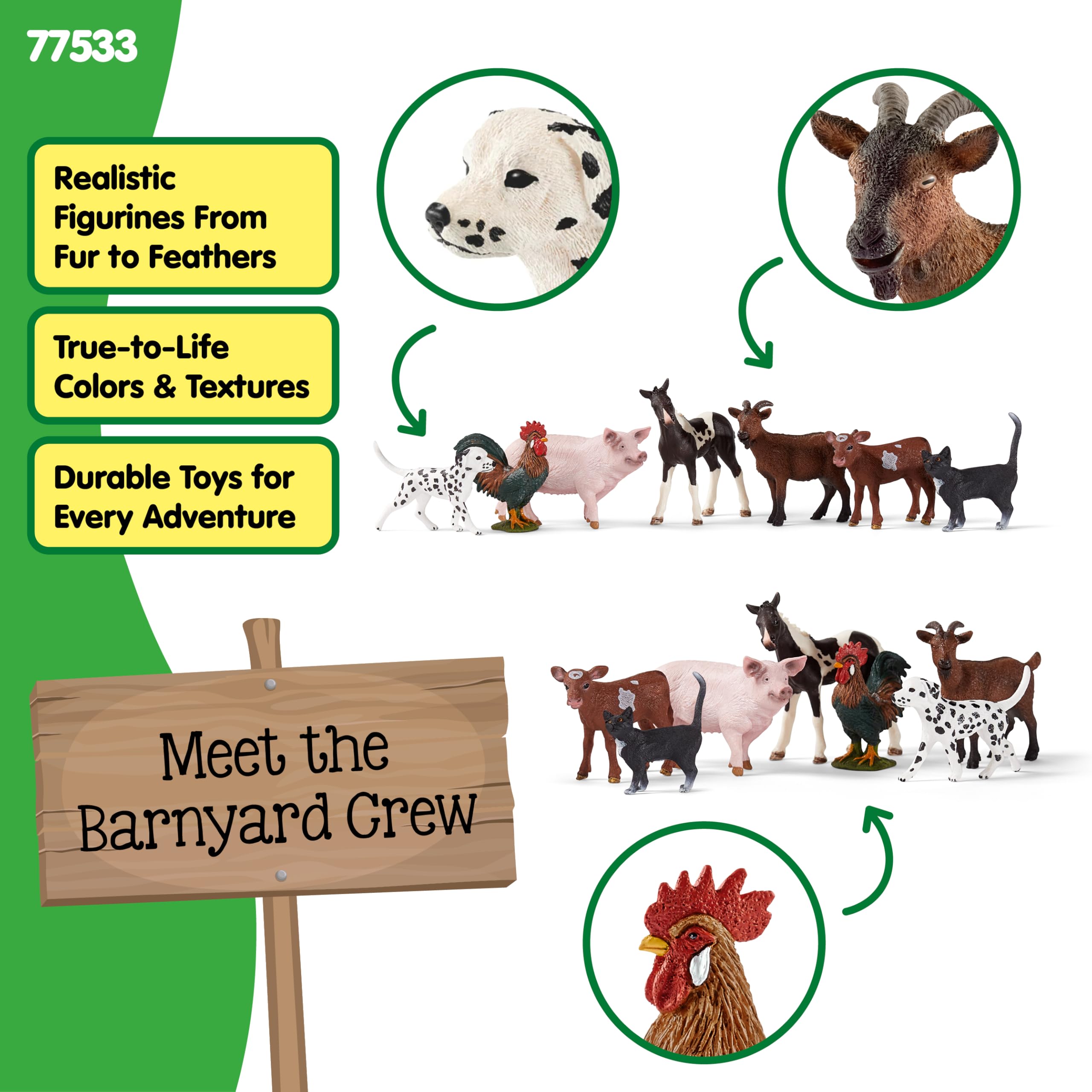 SCHLEICH Farm World - 7 PC Farm Animal Playset with Realistic Figurines for Kids 3+ 12