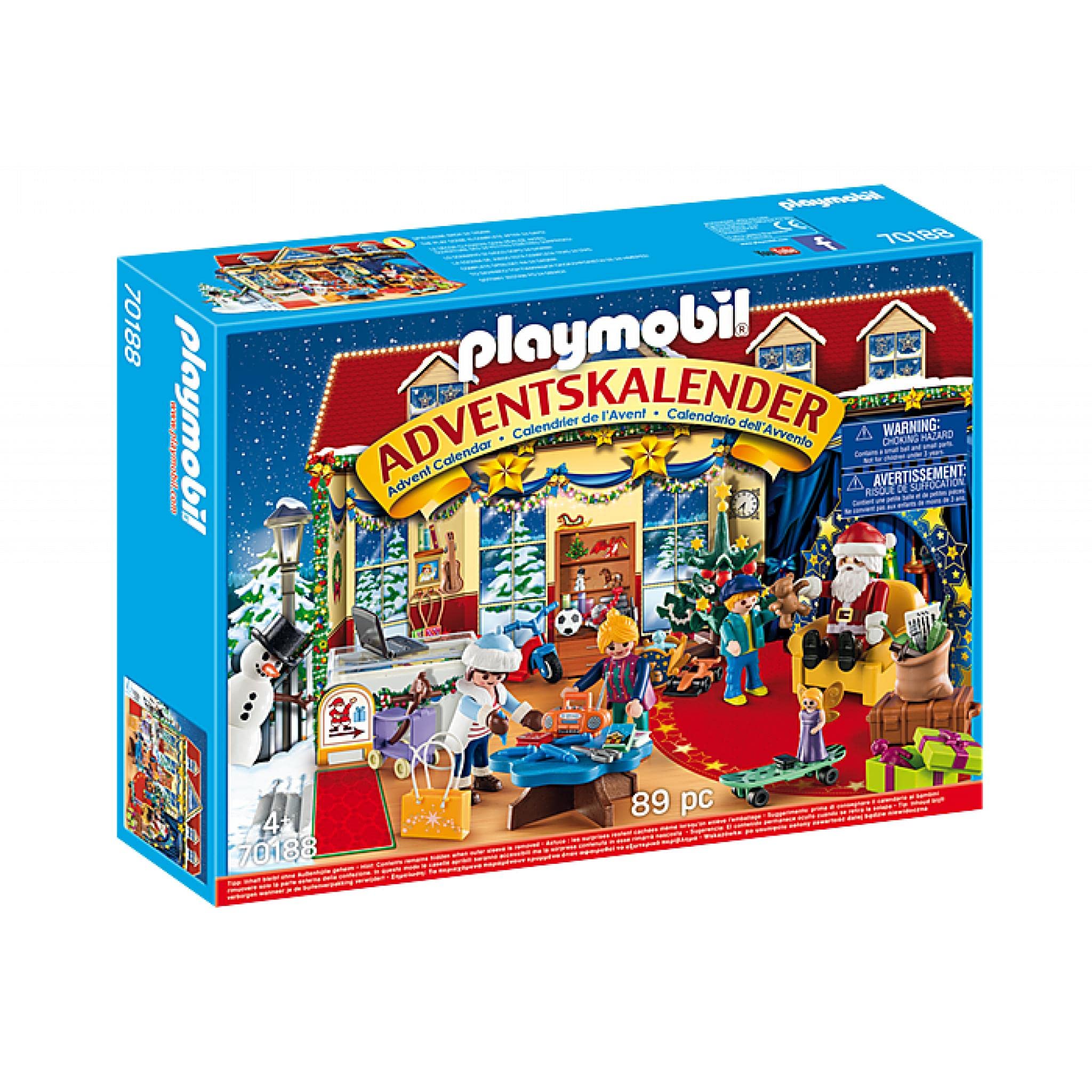 PLAYMOBIL Weihnachts-Spielzeugladen-Adventskalender (70188) – 24-Tage-Ferienspielset