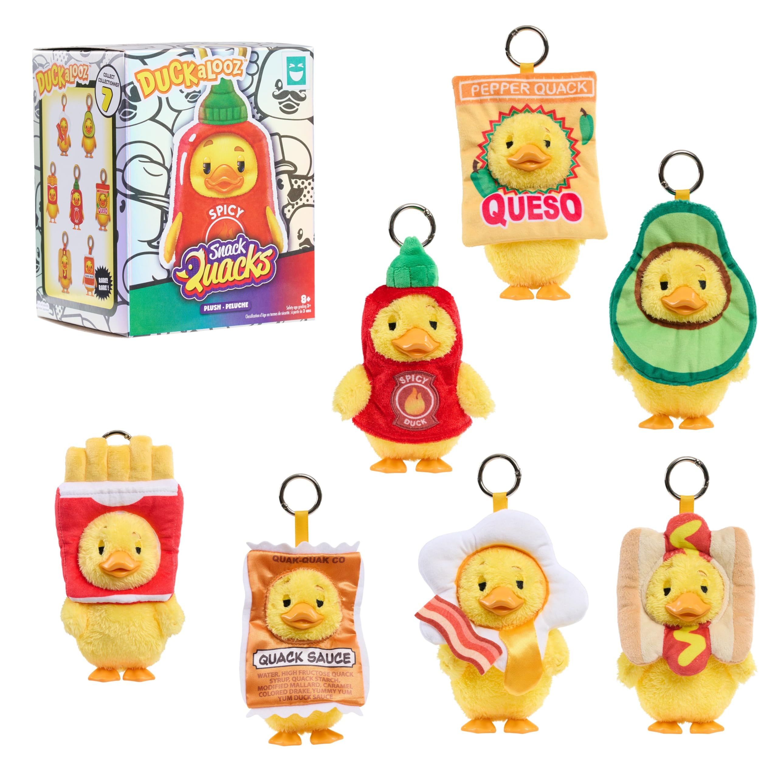Just Play Duckalooz Snack Quack Clip-On Plush Duck Assortment | Collectible Surprise | Ages 8+ 1