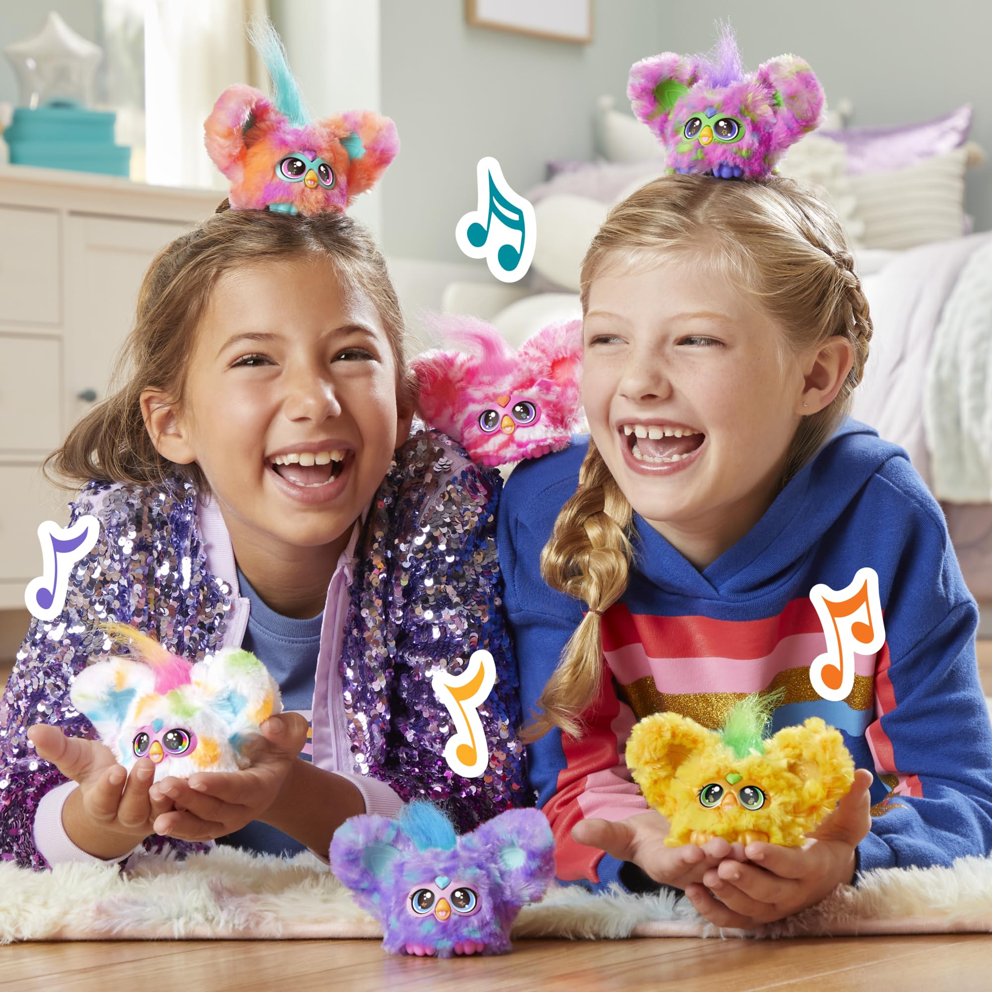 Furby Bub-Lee K-Pop Mini Electronic Plush Toy with Sound & Keychain | Ages 6+ | Pink 8