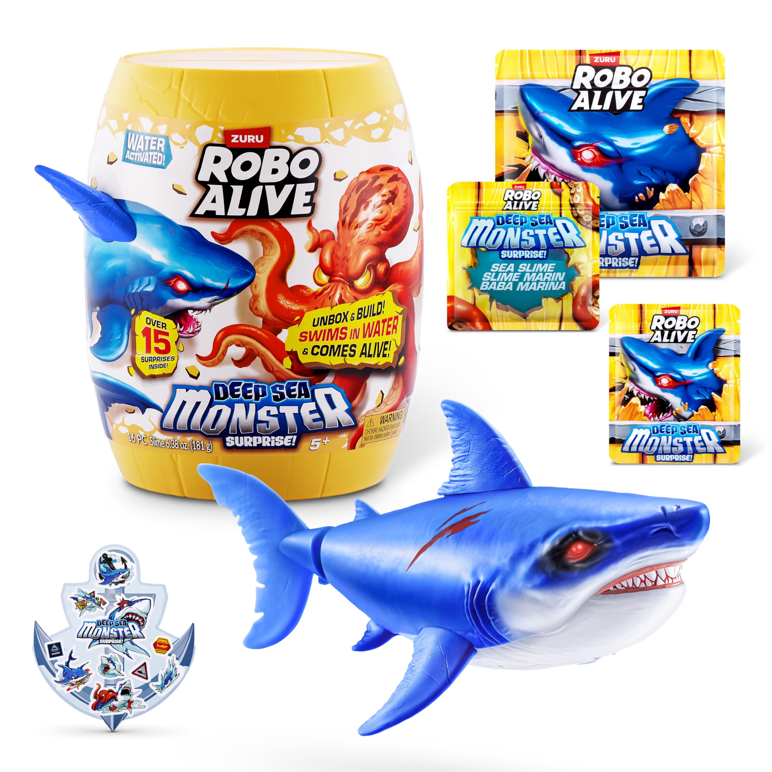 Robo Alive Deep Sea Monster Surprise - Water Activated Shark Toy | Surprise Unboxing | Ages 3+ 1