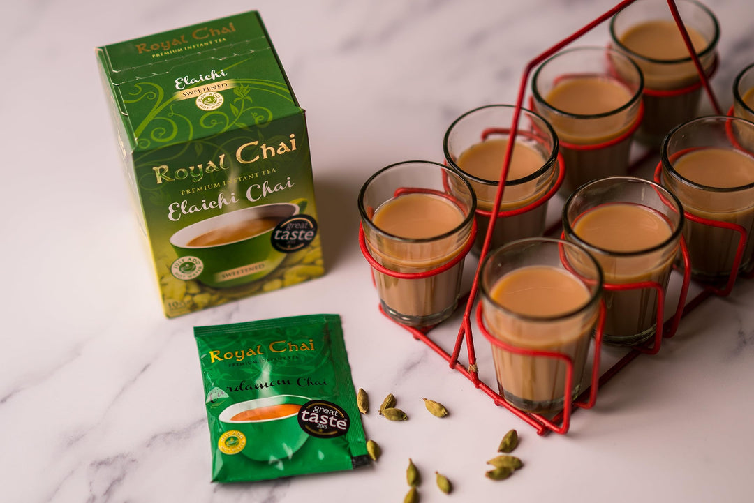 Royal Chai Elaichi Premium Instant Indian Tea Sweetened - 10 Sachets