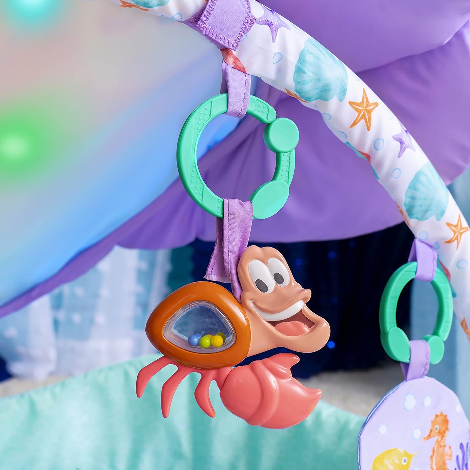 Bright Starts Disney Baby The Little Mermaid Twinkle Trove Light-Up Musical Gym 9