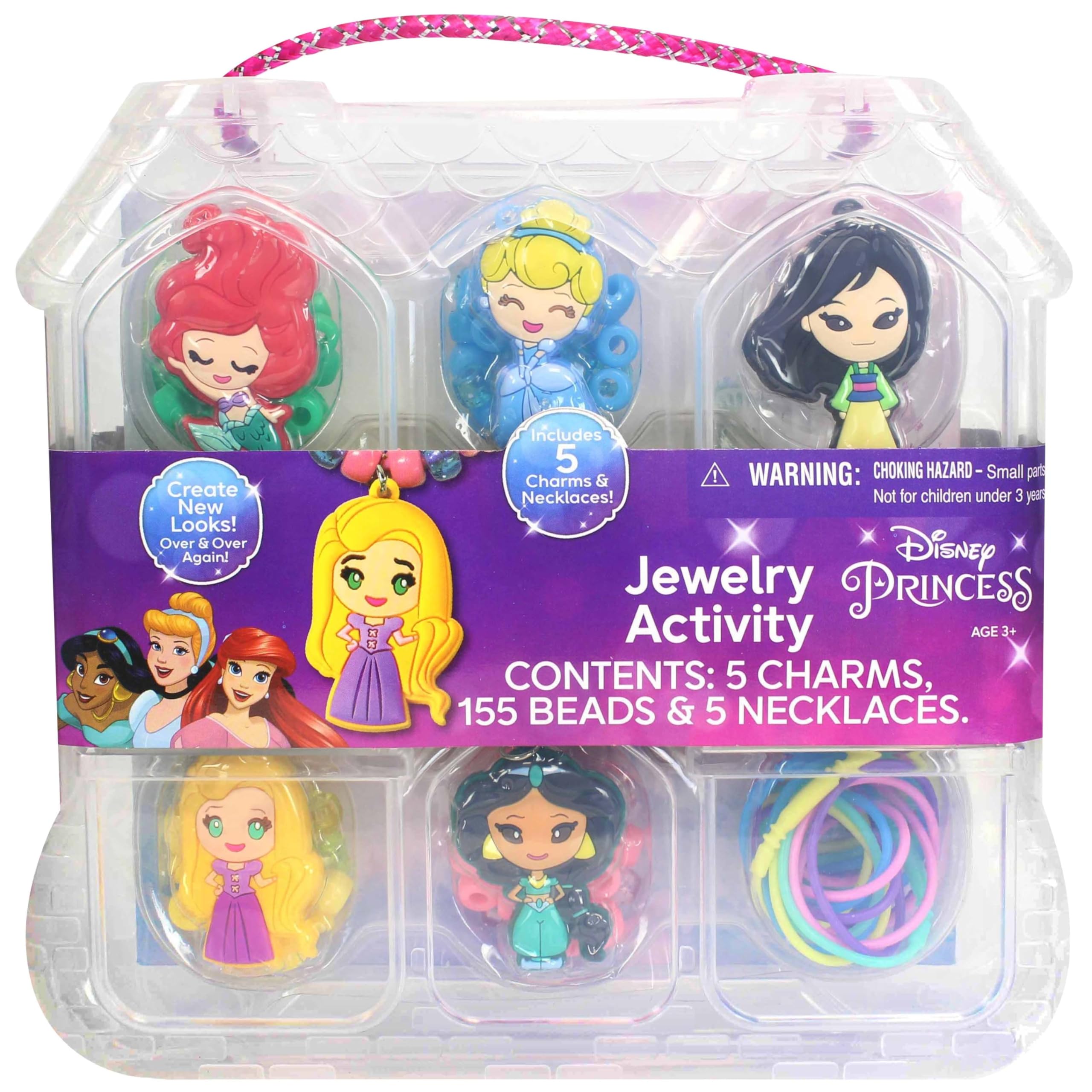 Just Play Disney Princess Necklace Activity Kit - 160 Pieces, Ages 3+ 4
