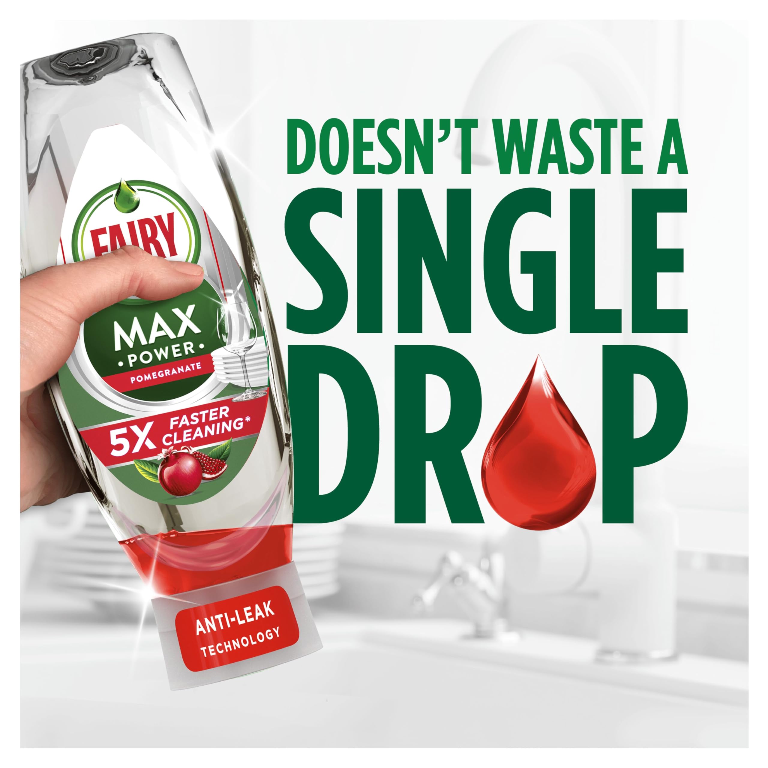Fairy - MaxPower Washing Up Liquid Pomegranate 730 ML 11