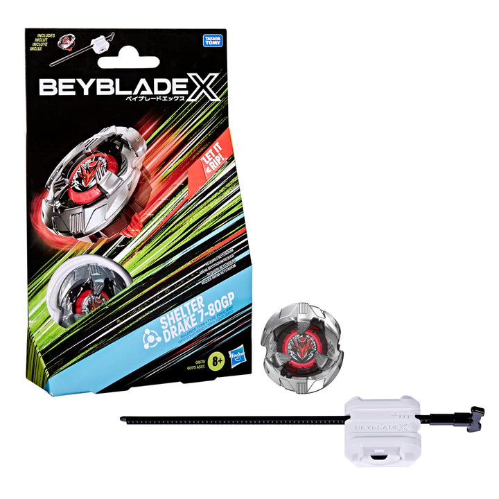 Hasbro Beyblade X Shelter Drake 7-80GP BX Starter Pack Top and Launcher