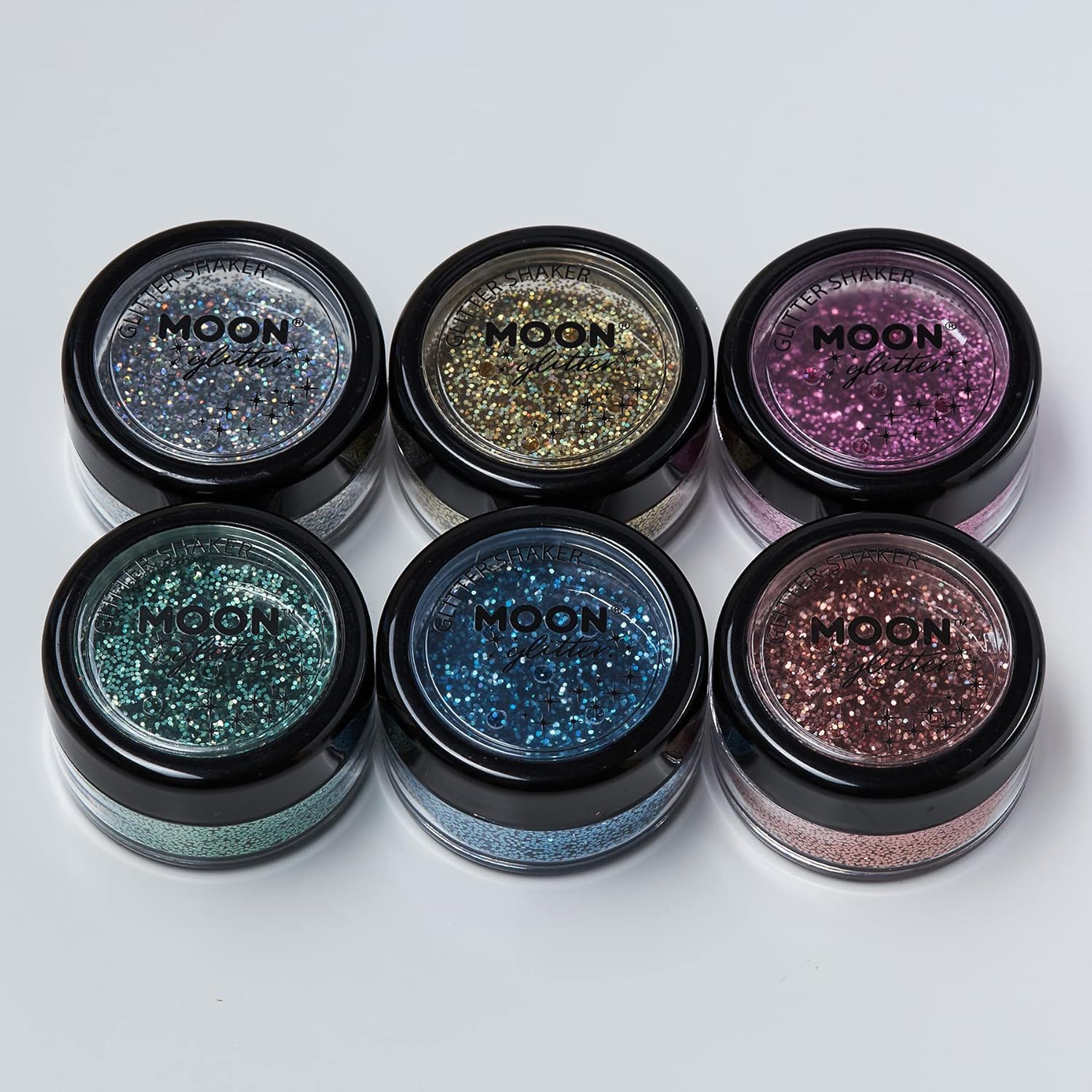 Moon Glitter - Holographic Glitter Shaker (5g) - Pink Cosmetic Grade Loose Glitter for Face, Body, Hair, Nails