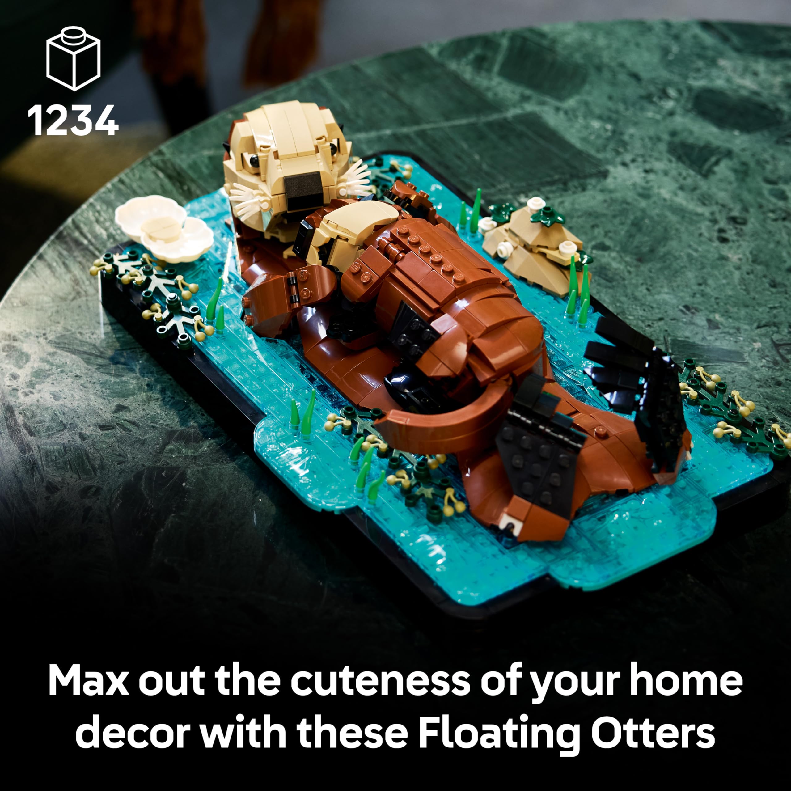 LEGO Ideas Floating Sea Otters 21366 Building Set for Adults | 18+ | Mindful Craft Kit