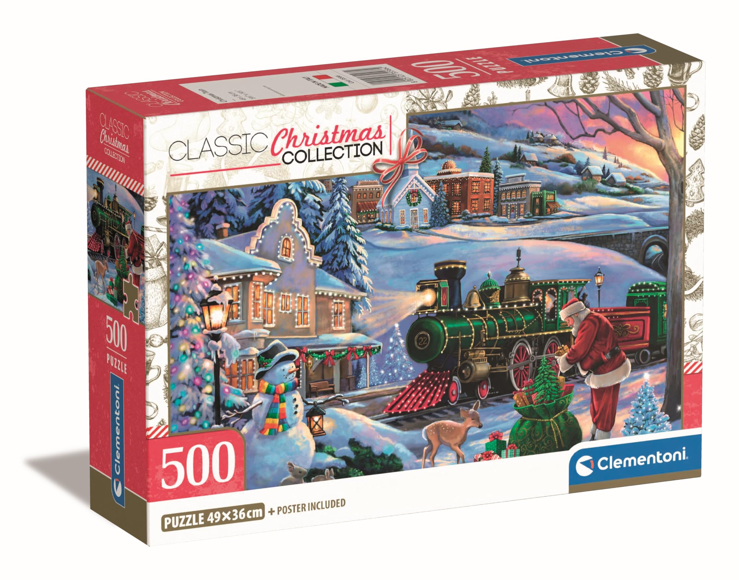 Clementoni Jigsaw Puzzle Cube Christmas Train 500 Pieces - Adult Puzzle 7