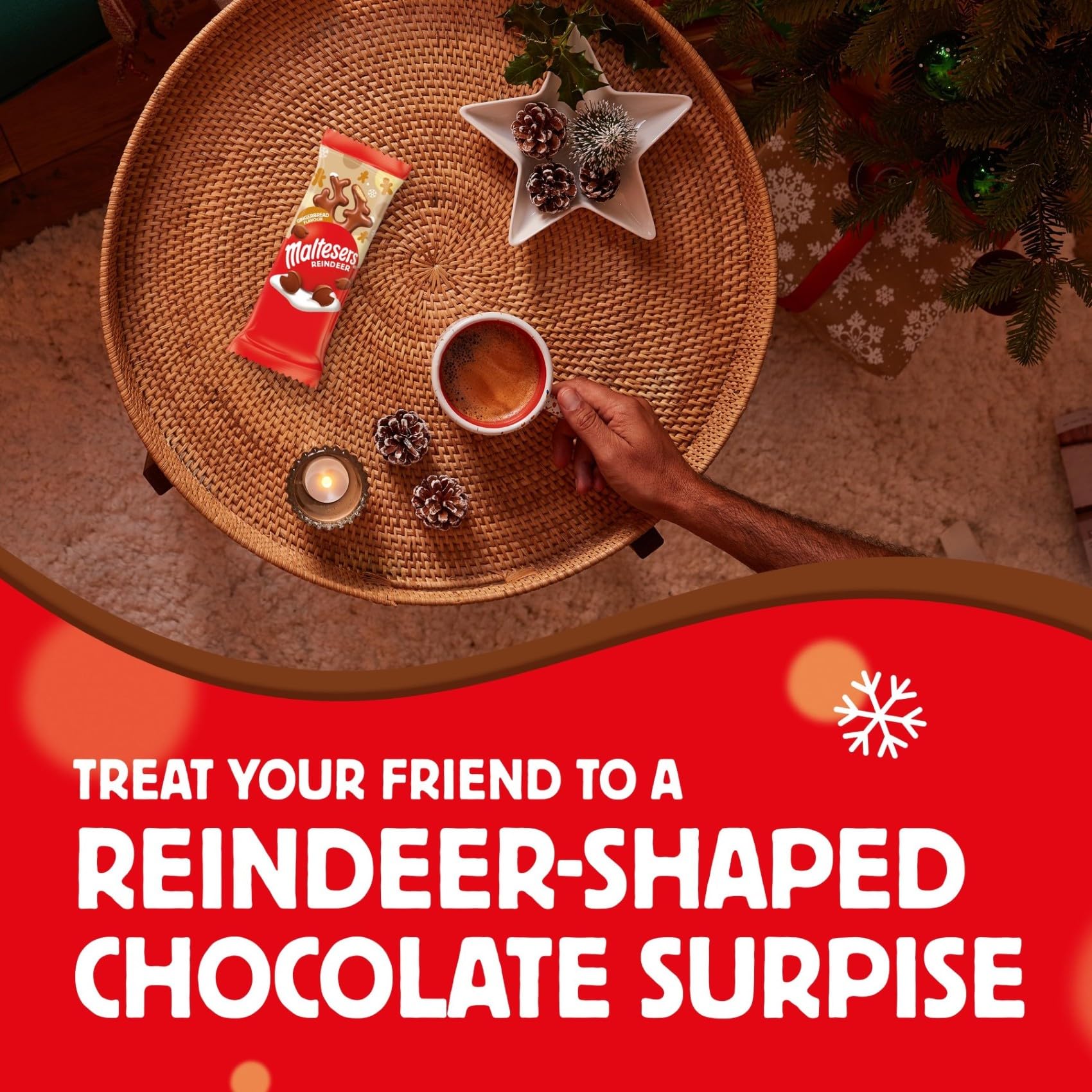 Maltesers Gingerbread Flavour Reindeers, Milk Chocolate with Malt & Honeycomb, 32x29g 8