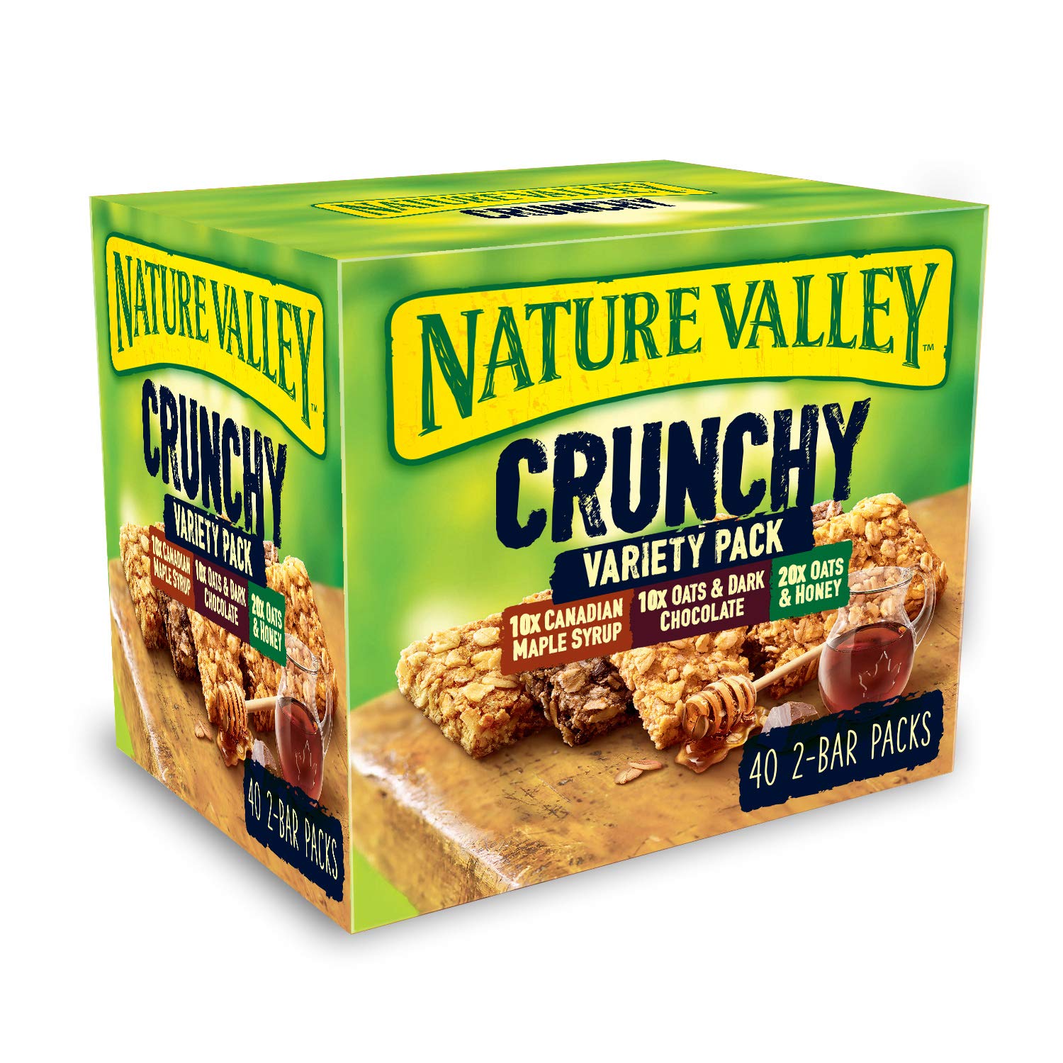Nature Valley Crunchy Granola Bars Variety Pack - 40 Count | Wholegrain Oats | Vegetarian