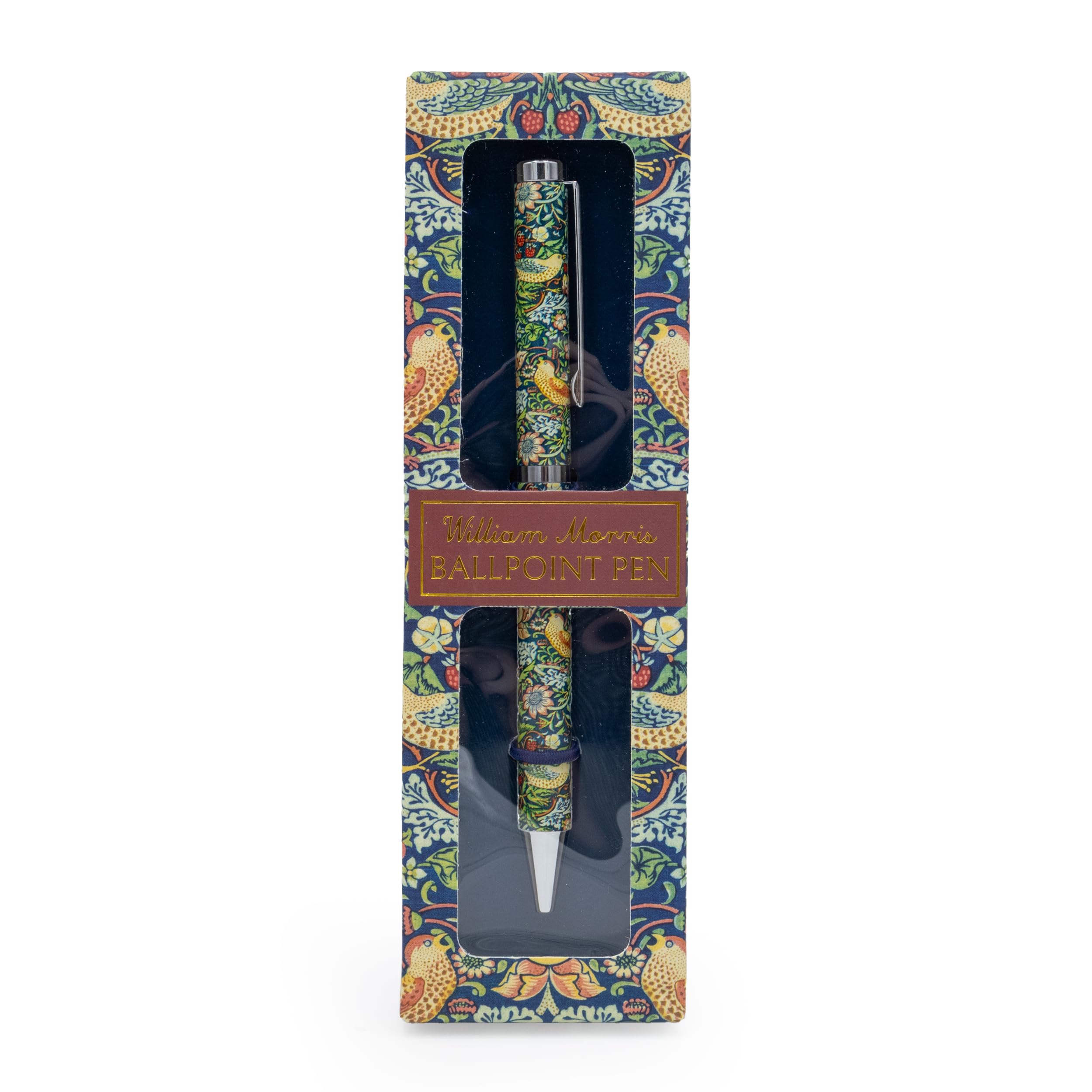 Robert Frederick William Morris Strawberry Thief Ballpoint Pen - Twist Nib, Black Ink | Gift Box Included 1
