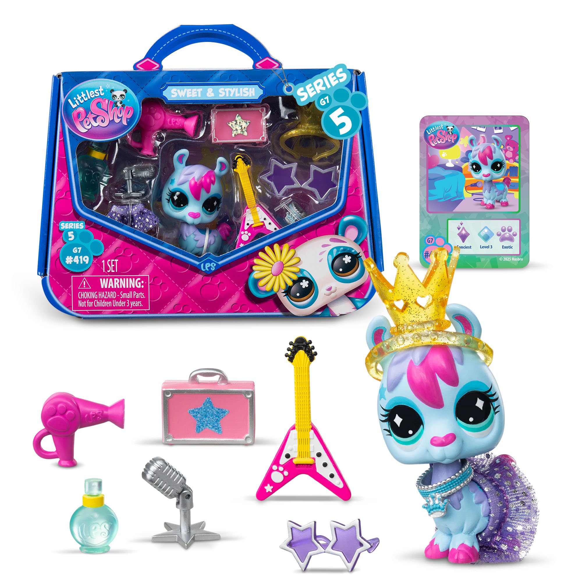 Littlest Pet Shop Glam Llama - Series 5 Bobblehead Pet with 9 Accessories | Ages 4+