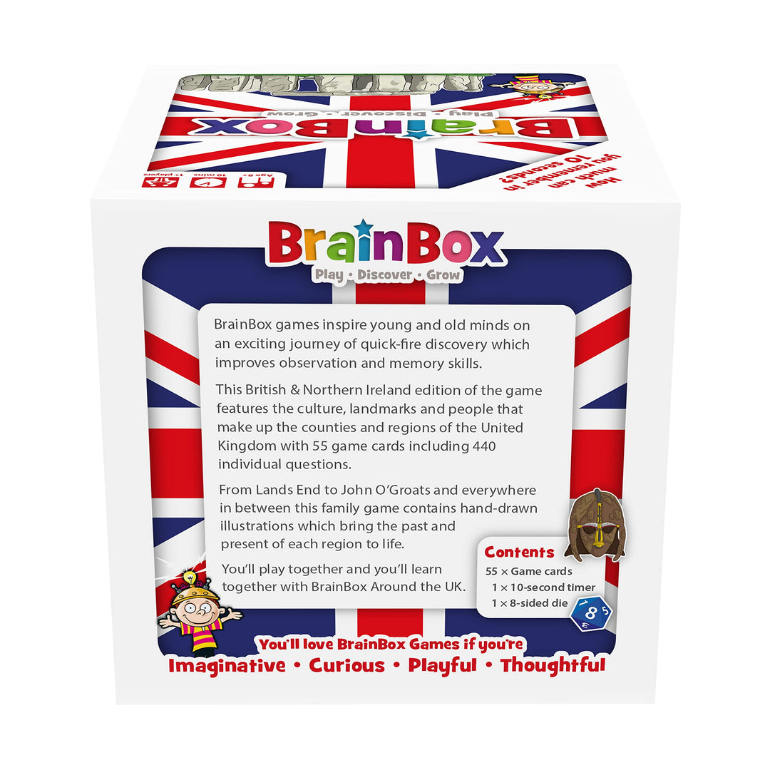 Brainbox Around The UK (Refresh 2022) Kartenspiel ab 8 Jahren, 1+ Spieler, 10 Minuten, Pl
