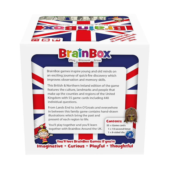 Brainbox Around The UK (Refresh 2022) Kartenspiel ab 8 Jahren, 1+ Spieler, 10 Minuten, Pl