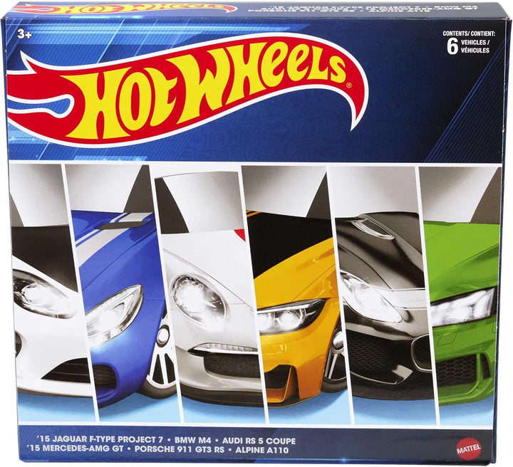 Hot Wheels European Car Culture Multipack - 6 Premium 1:64 Scale Toy Cars for Kids 3+ & Collectors