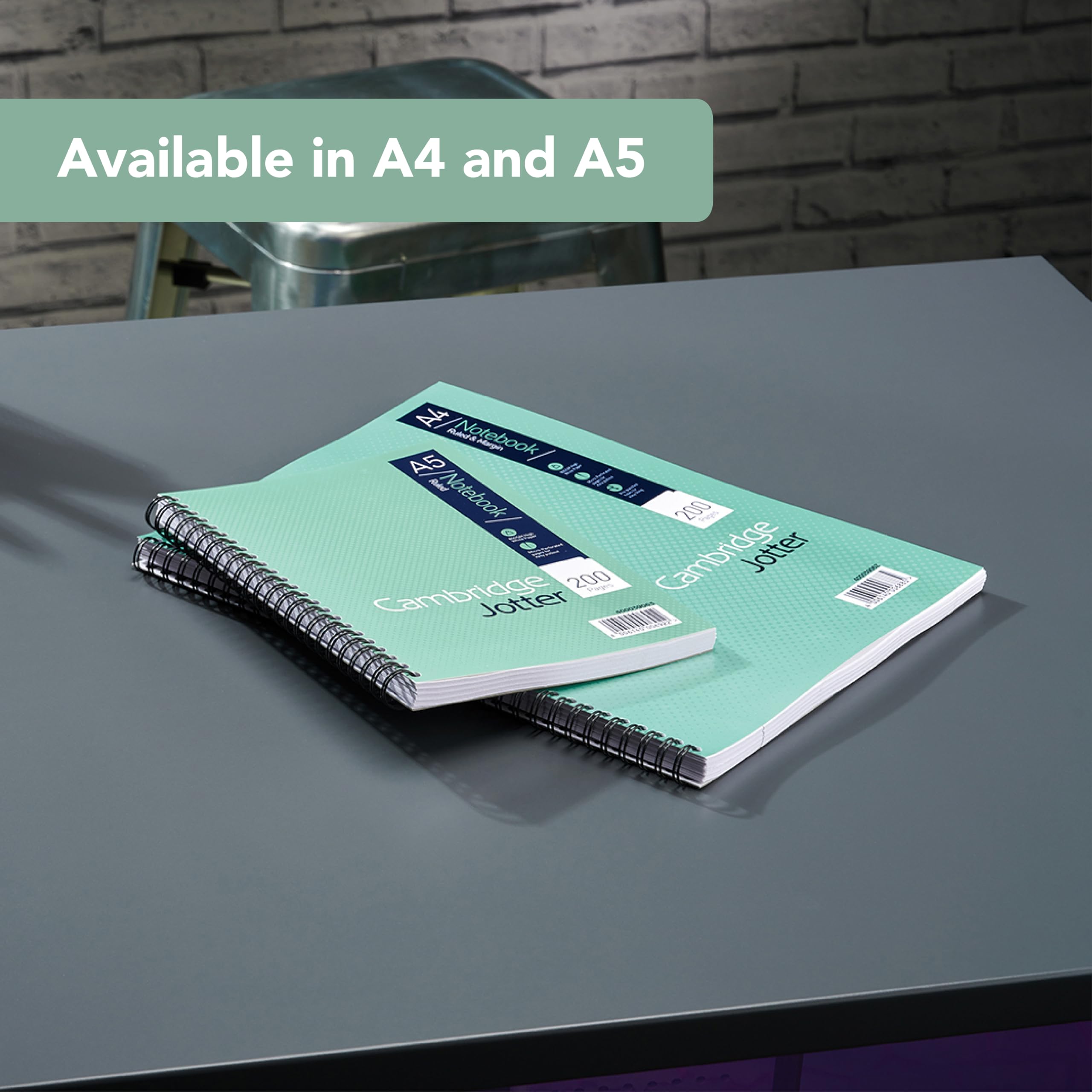 Cambridge Jotter A5 Wirebound Notebook - 10 Pack, 8mm Lined with Margin, 100 Pages 6