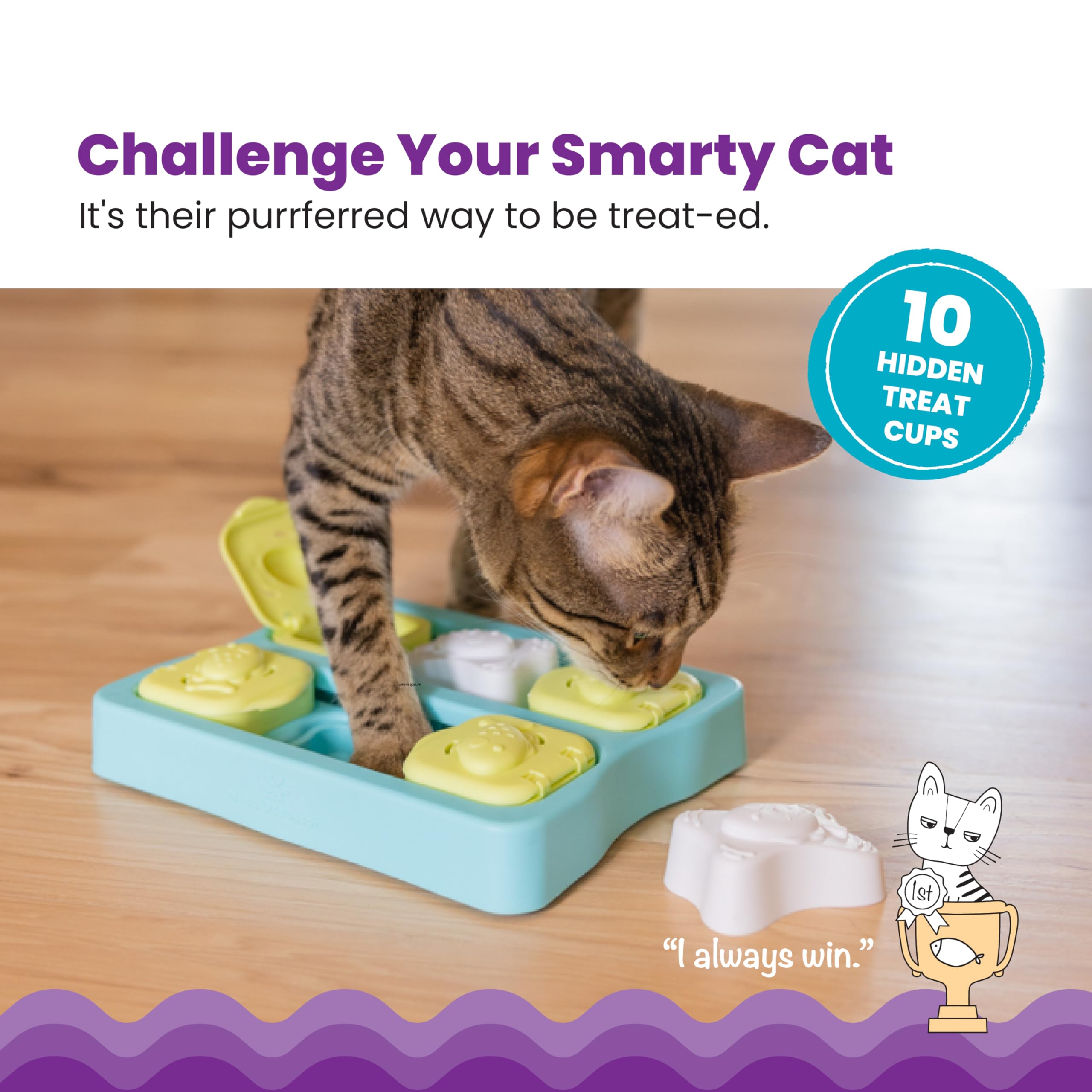 Catstages Kitty Cube Treat Puzzle Toy - Adjustable Difficulty | Encourages Foraging | Holds Up to 1/3 Cup Kibble 2