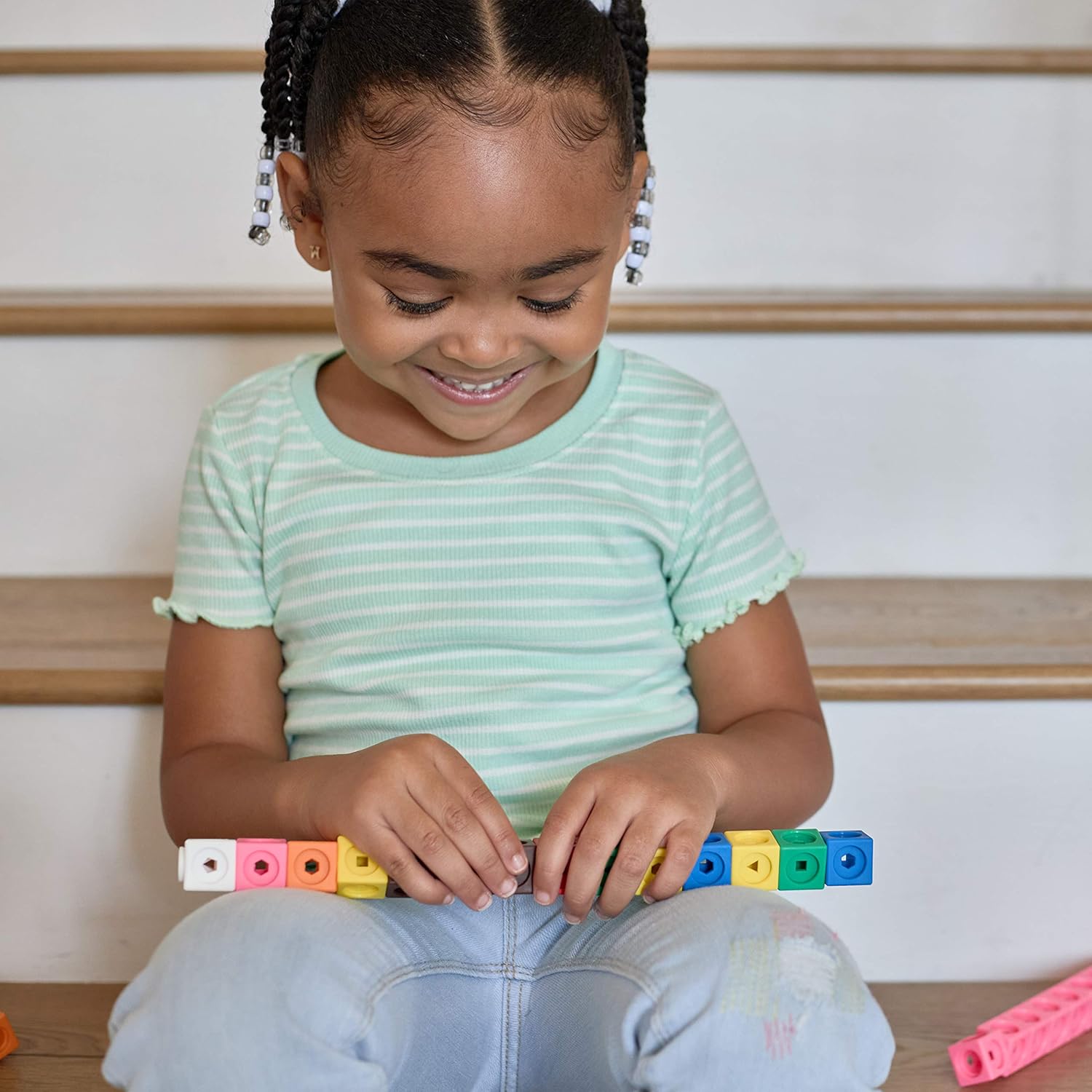 EDX Education Math Cubes - 100-Piece Linking Cube Set for Early Learning 10