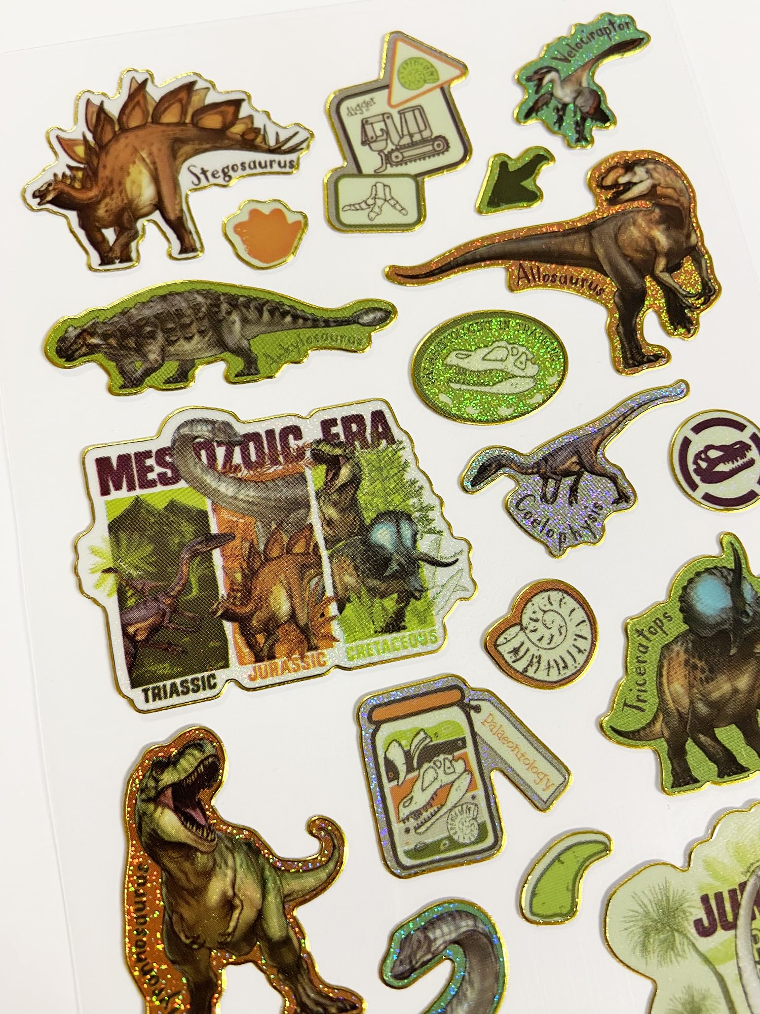 Paper Projects - Natural History Museum Dinosaurs Sparkly Reusable Stickers 6