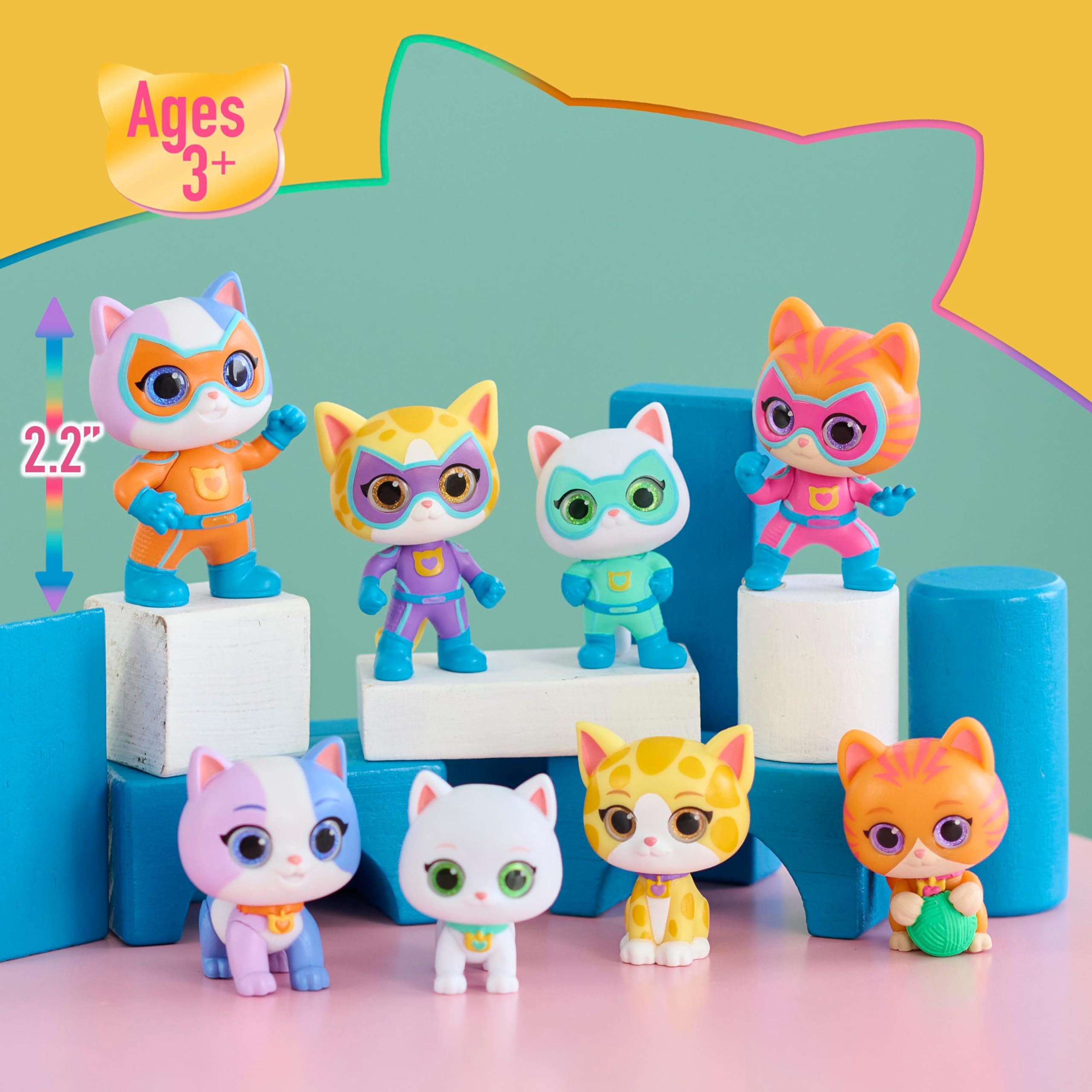 Just Play Disney Junior SuperKitties Collectible Figures Series 1, Ages 3+ 6