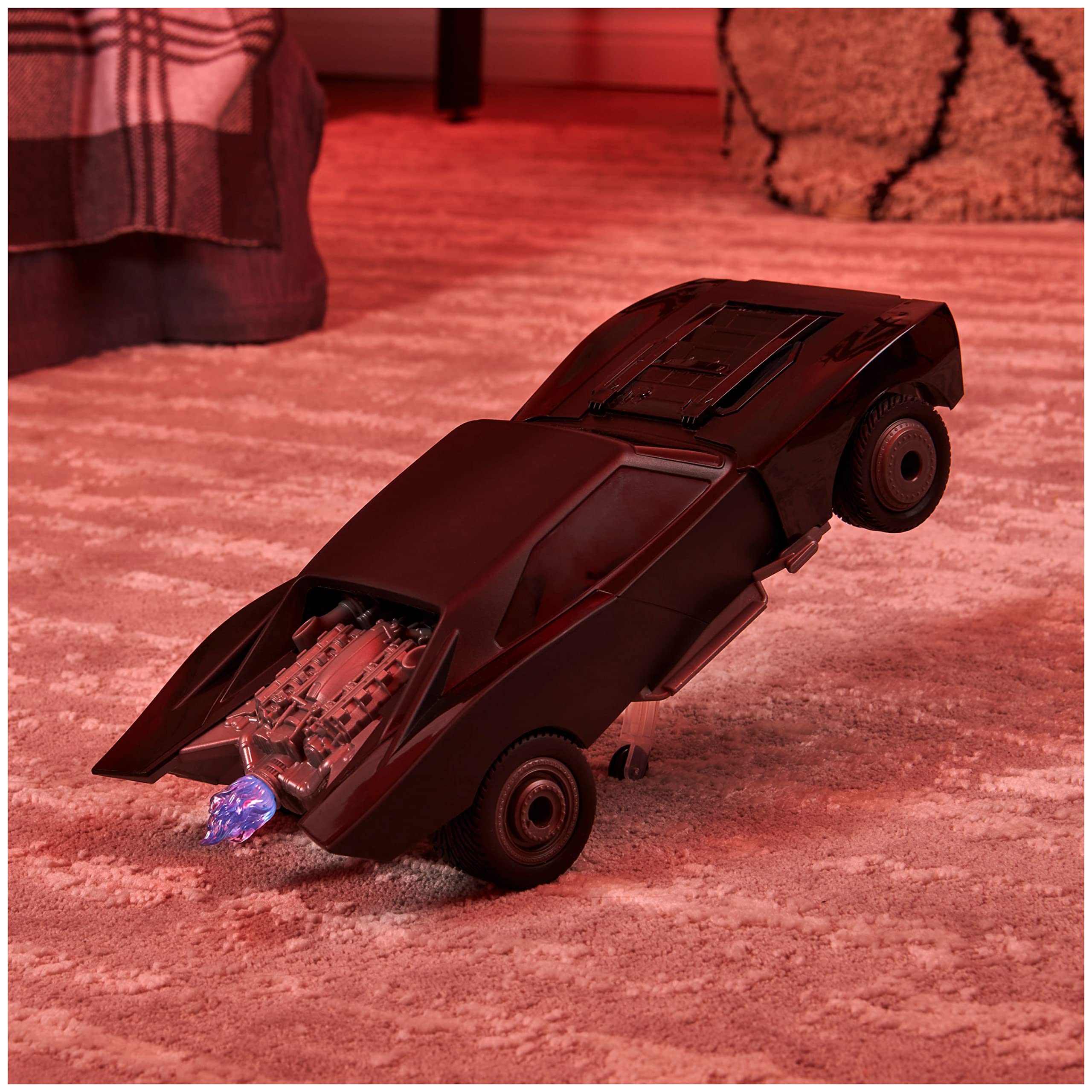 DC Comics The Batman Turbo Boost Batmobile RC - Remote Control Car with Light-Up Engine & Turbo Speed 8