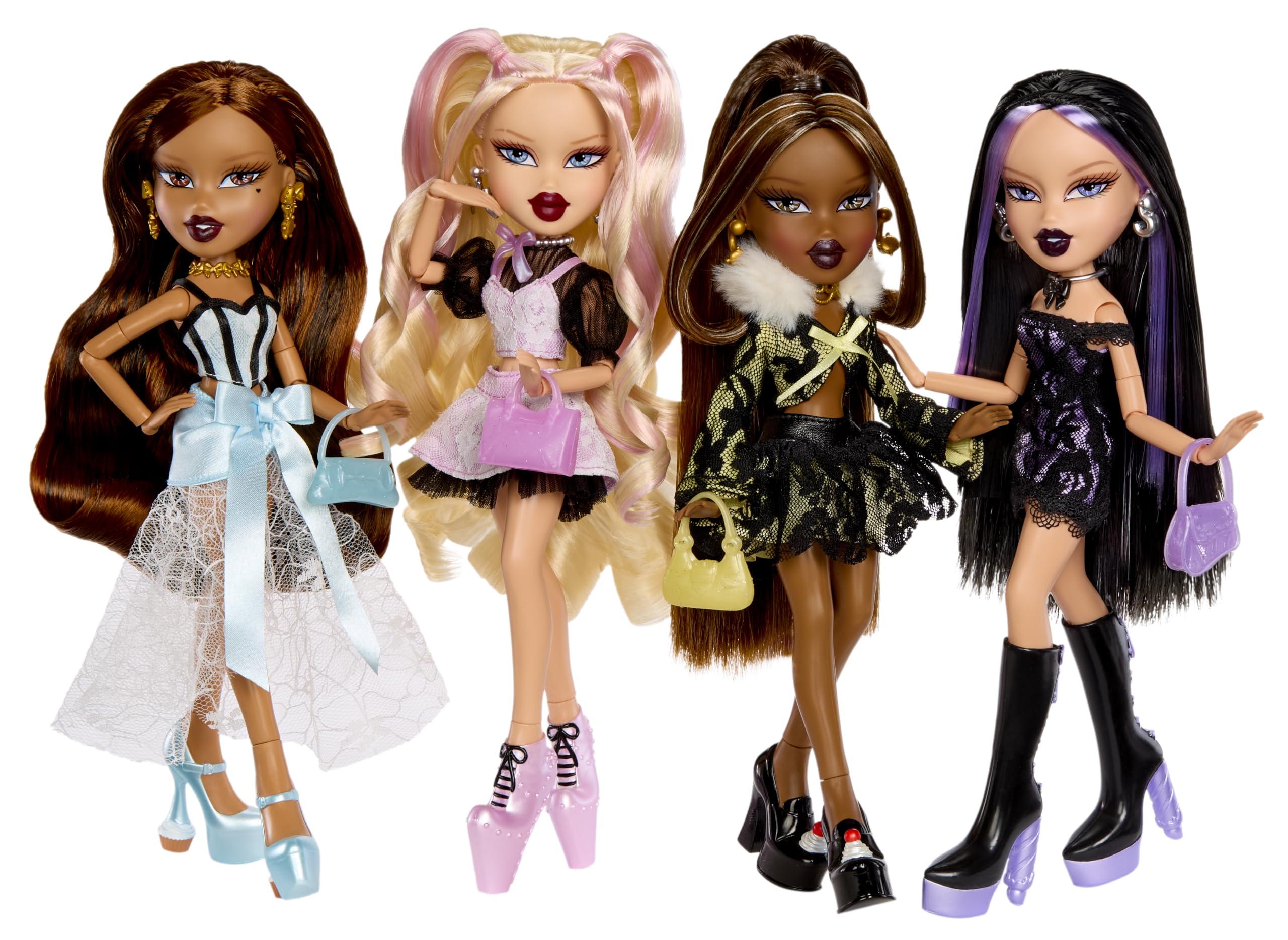 Bratz Stylin’ Birthdayz Jade Doll - Purple Satin Dress, Knee-High Boots, Graphic T-Shirt | Ages 6+ 4