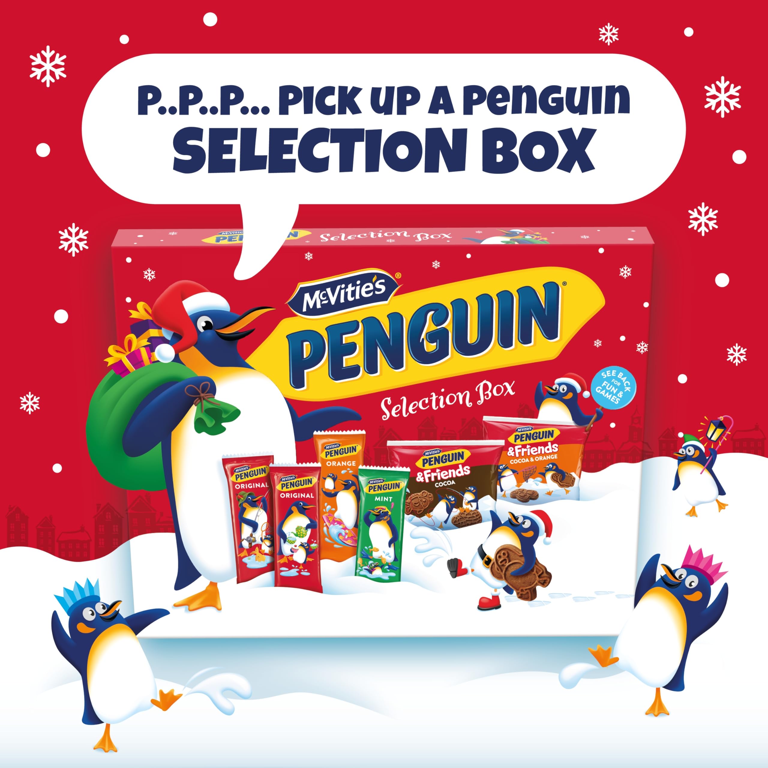 McVitie's Penguin Chocolate Biscuit Bars Selection Box - 5 Varieties | 138g