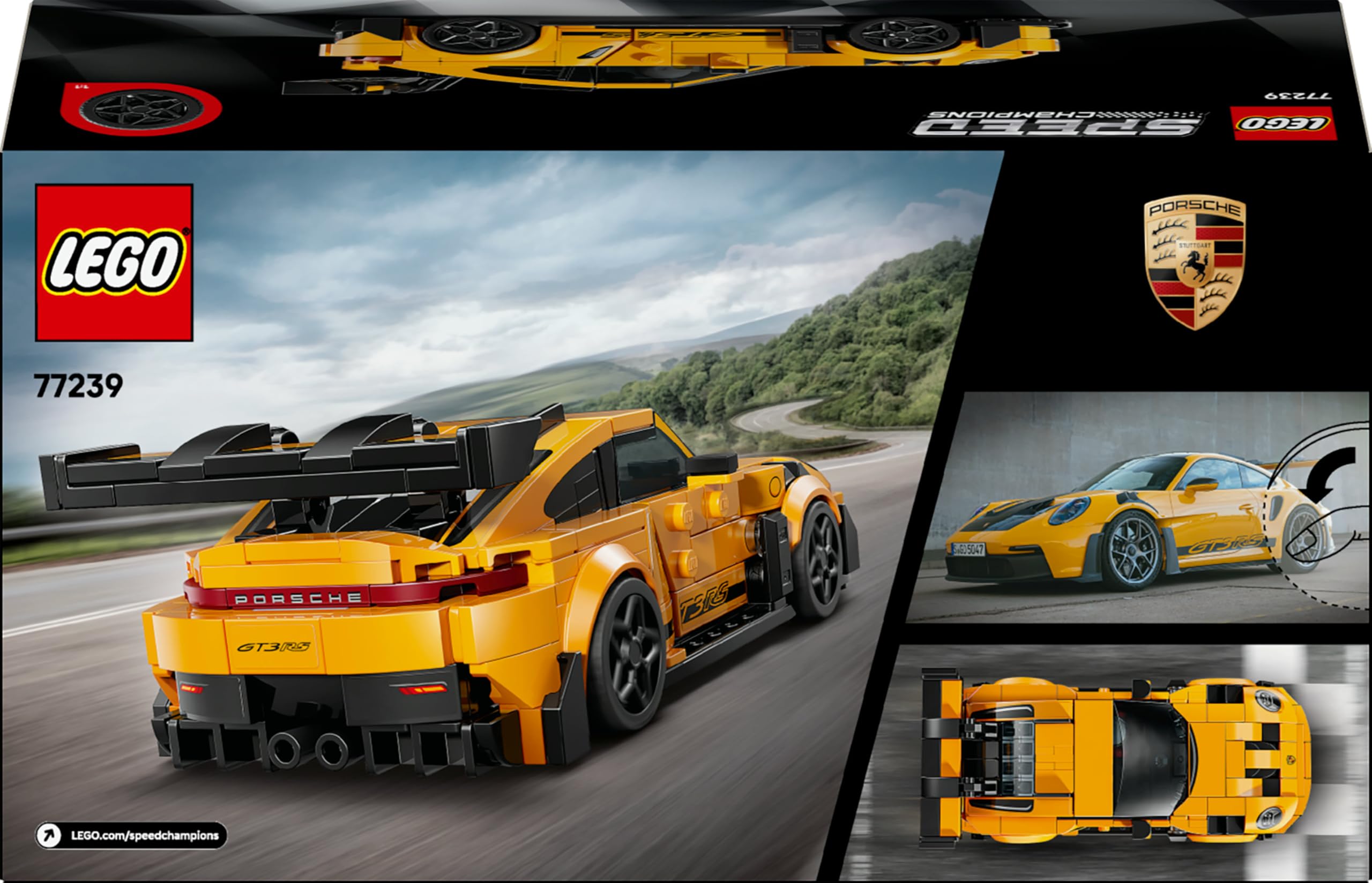 LEGO Speed Champions Porsche 911 GT3 RS Super Car Toy - Building Set for Kids 9+ 9