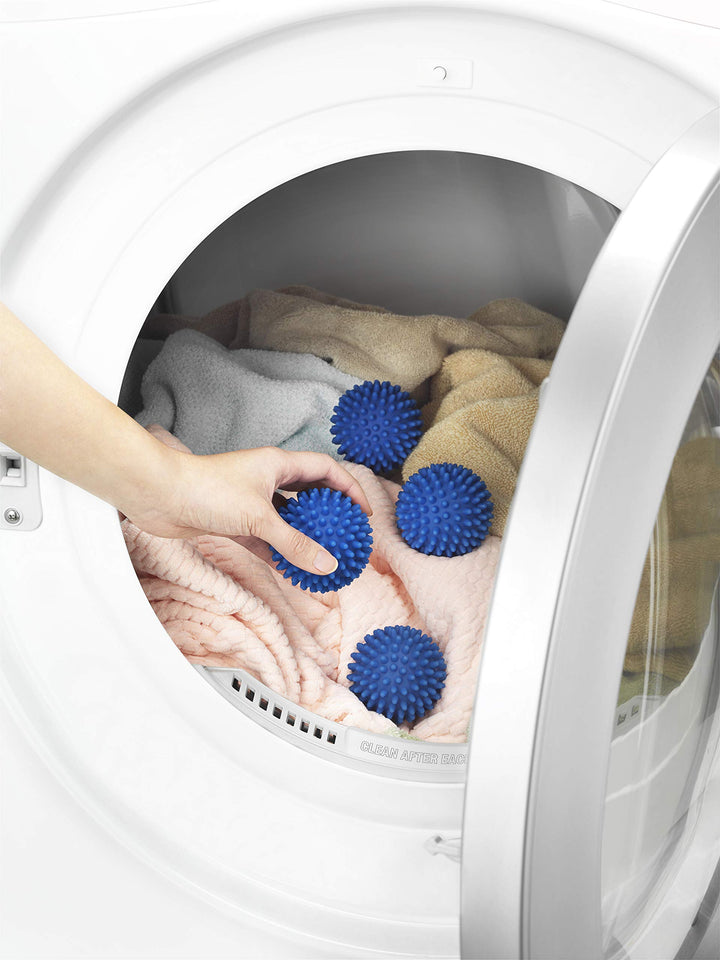 Whitmor - Dryer Balls Set of 4 Reusable Non-Toxic Laundry Dryer Balls for Faster Drying & Softening - Blue