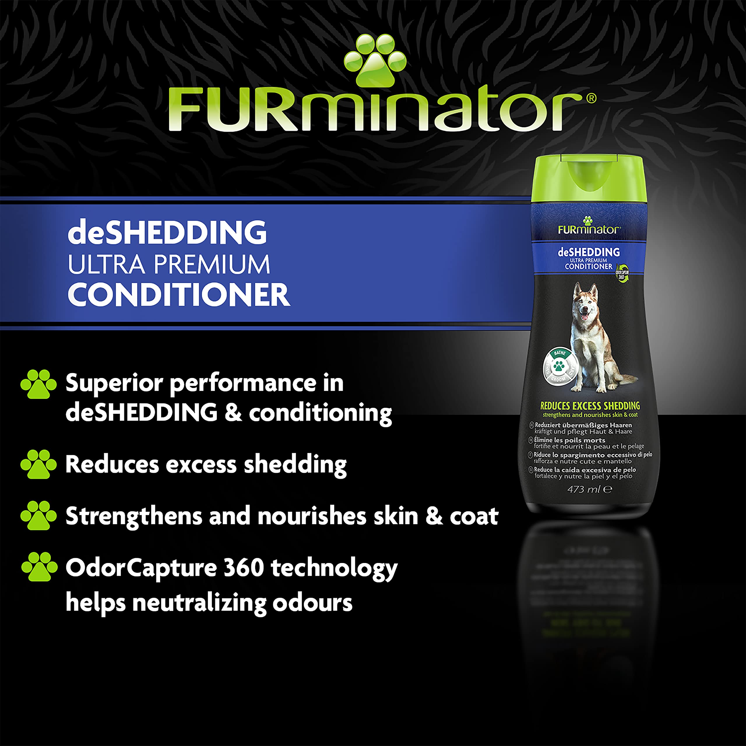 FURminator Deshedding Conditioner for Dogs - Reduces Shedding, Nourishes Coat | 473ml 2